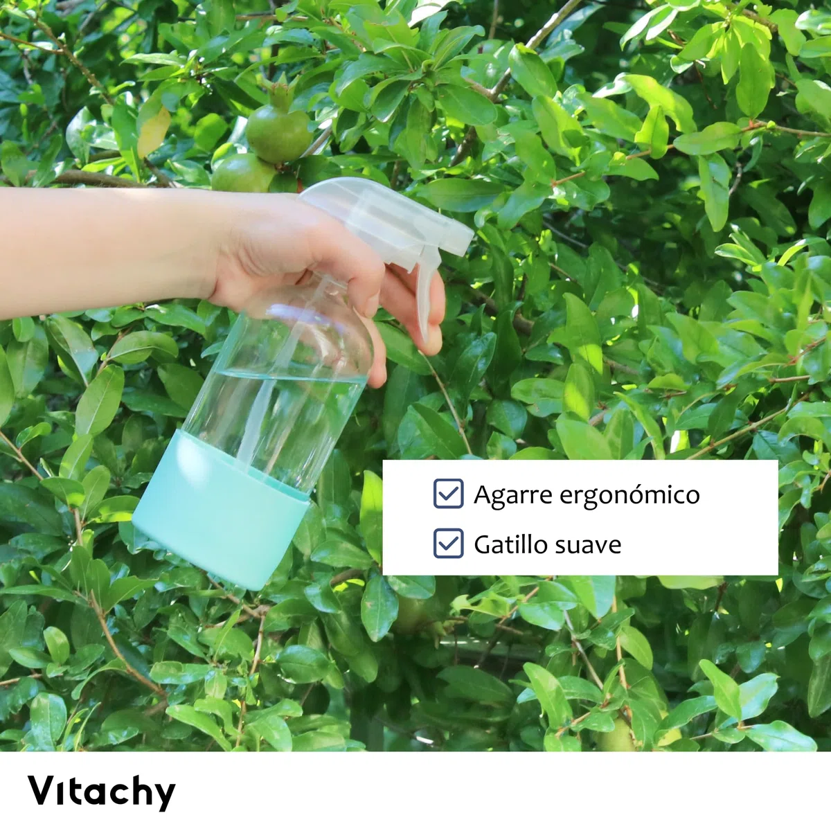 Pack 2 Pulverizadores de Vidrio 500ml con Base de Silicona Antideslizante Botella Spray de Cristal con Cabezal Reforzado Boquilla 3 Posiciones para Limpieza y Plantas - Gris/Azul