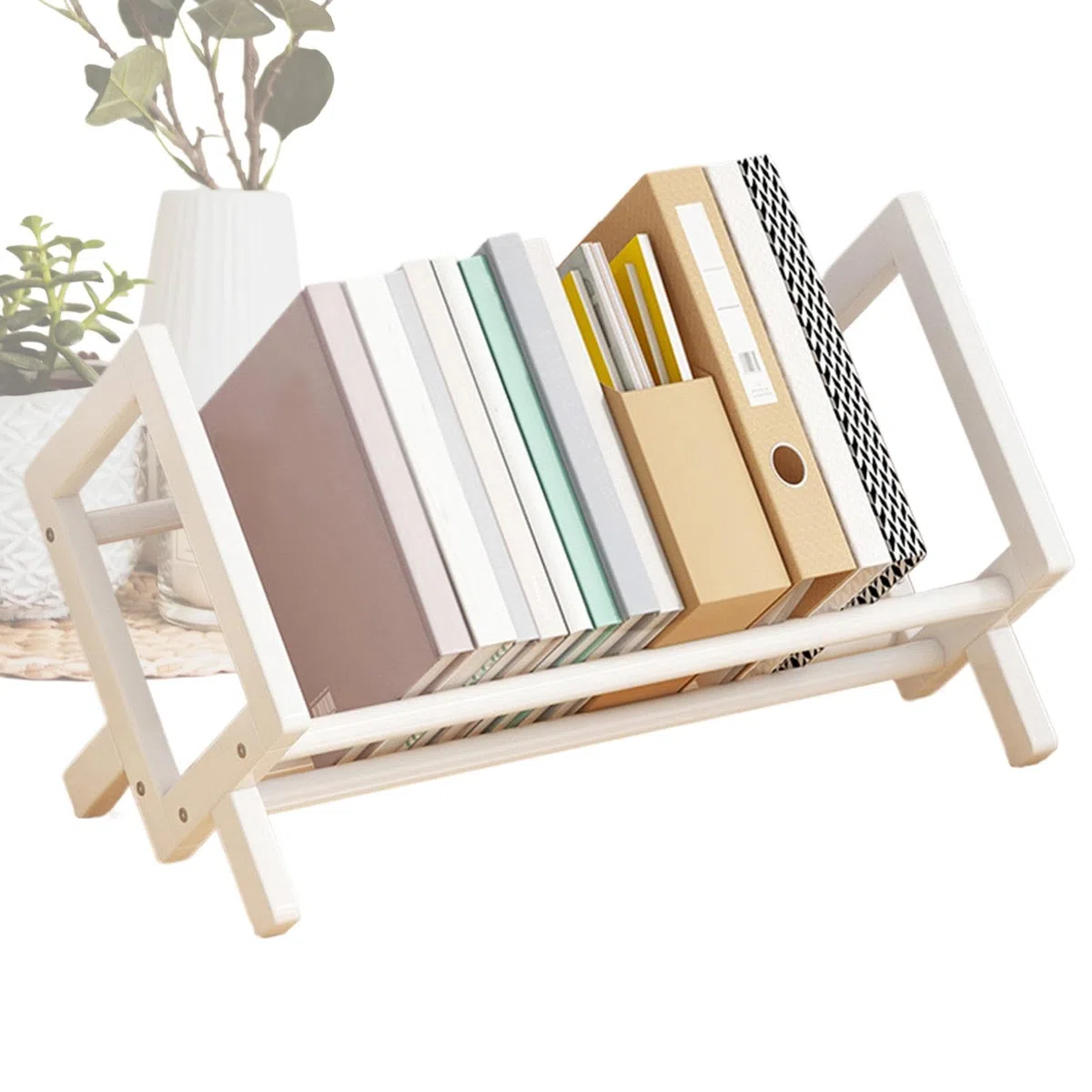 Estantería de Escritorio – Soporte para Libros | de Mesa, Estante de Almacenamiento de Libros pequeños, estantería inclinable de Escritorio, Organizador de Escritorio inclinable