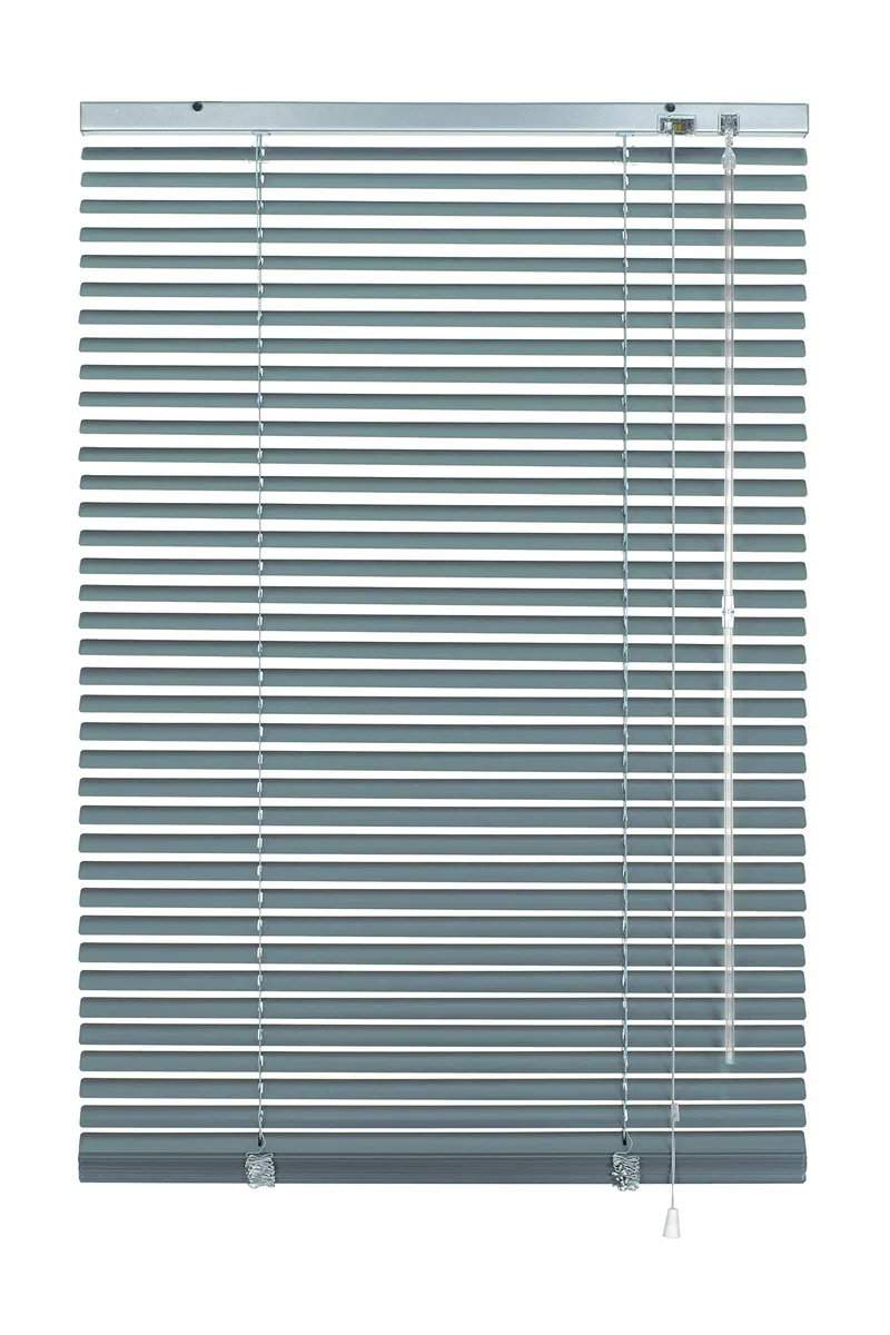 Deco Company Persiana de Aluminio con Pinzas, Plateado-Azul, 90 x 130 cm