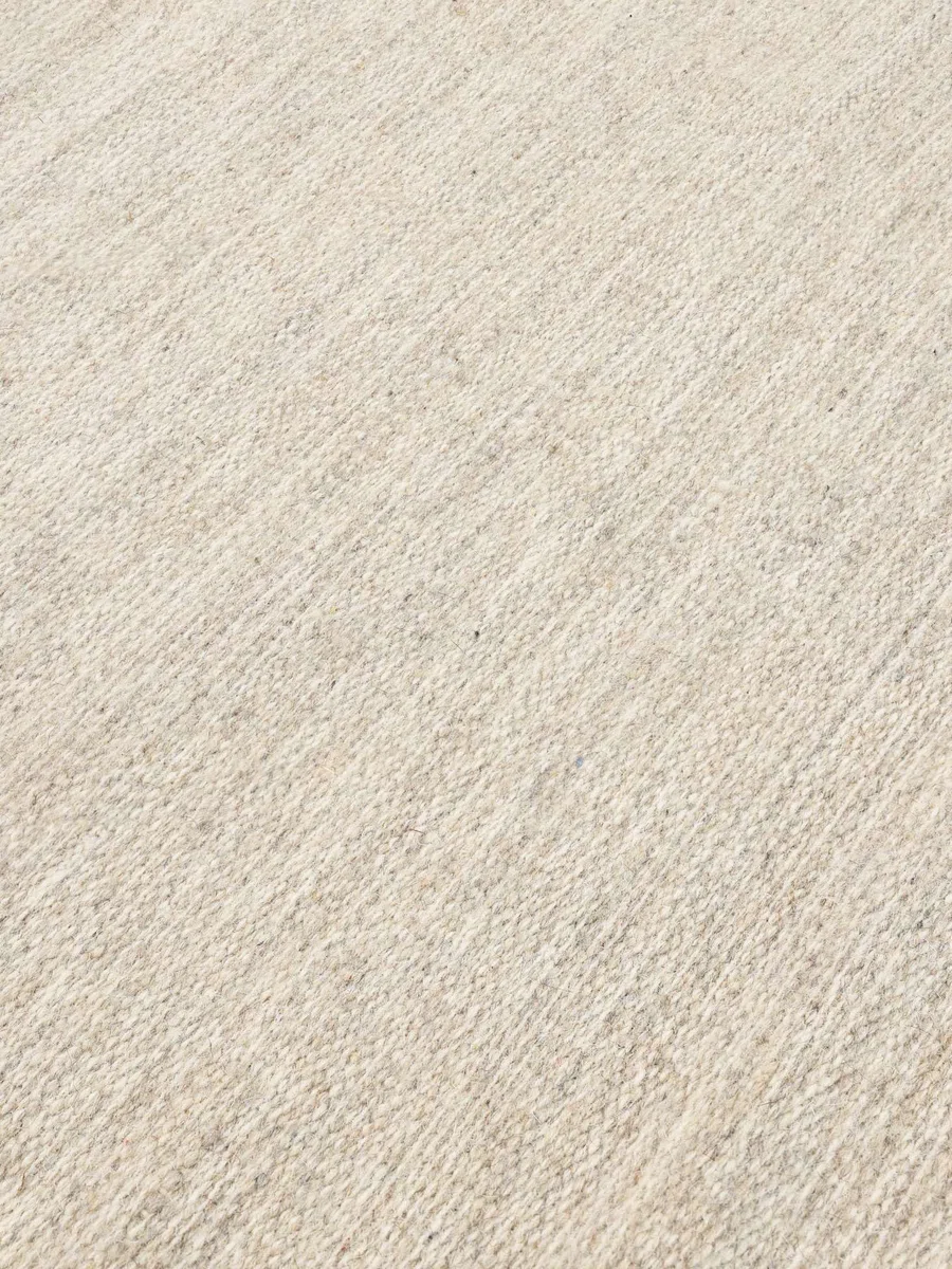 RugVista Melange Alfombra, 80 x 400 cm, Beige | Rectangular, Pelo corto, Limpieza en seco, Oeko-Tex 100, Sala de estar, Comedor, Dormitorio, Cocina, Pasillo