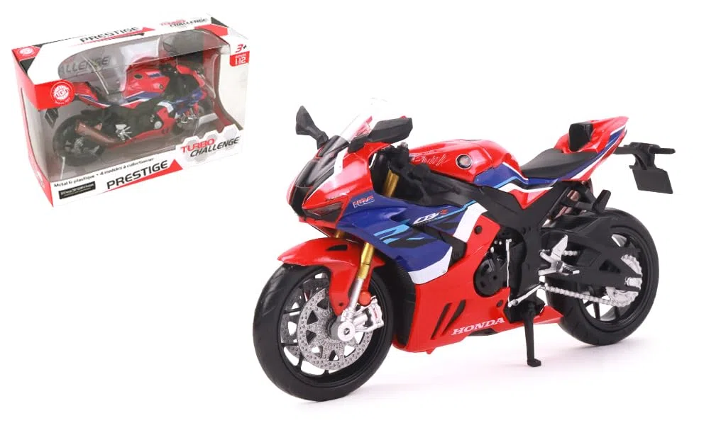 TURBO CHALLENGE - Moto Honda CBR1000RR-R - Fundido a presión - 029925-1/12 - Vehículo de Ruedas Libres - Rojo - Metal - Juguete para niños - Regalo - A Partir de 3 años