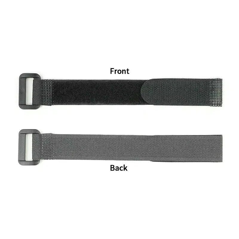 Bridas reutilizables autoadhesivas negras de nailon de 20 mm de ancho con hebilla invertida, organizadoras, con cierre de gancho y bucle, 300 unidades, 20 x 400 mm