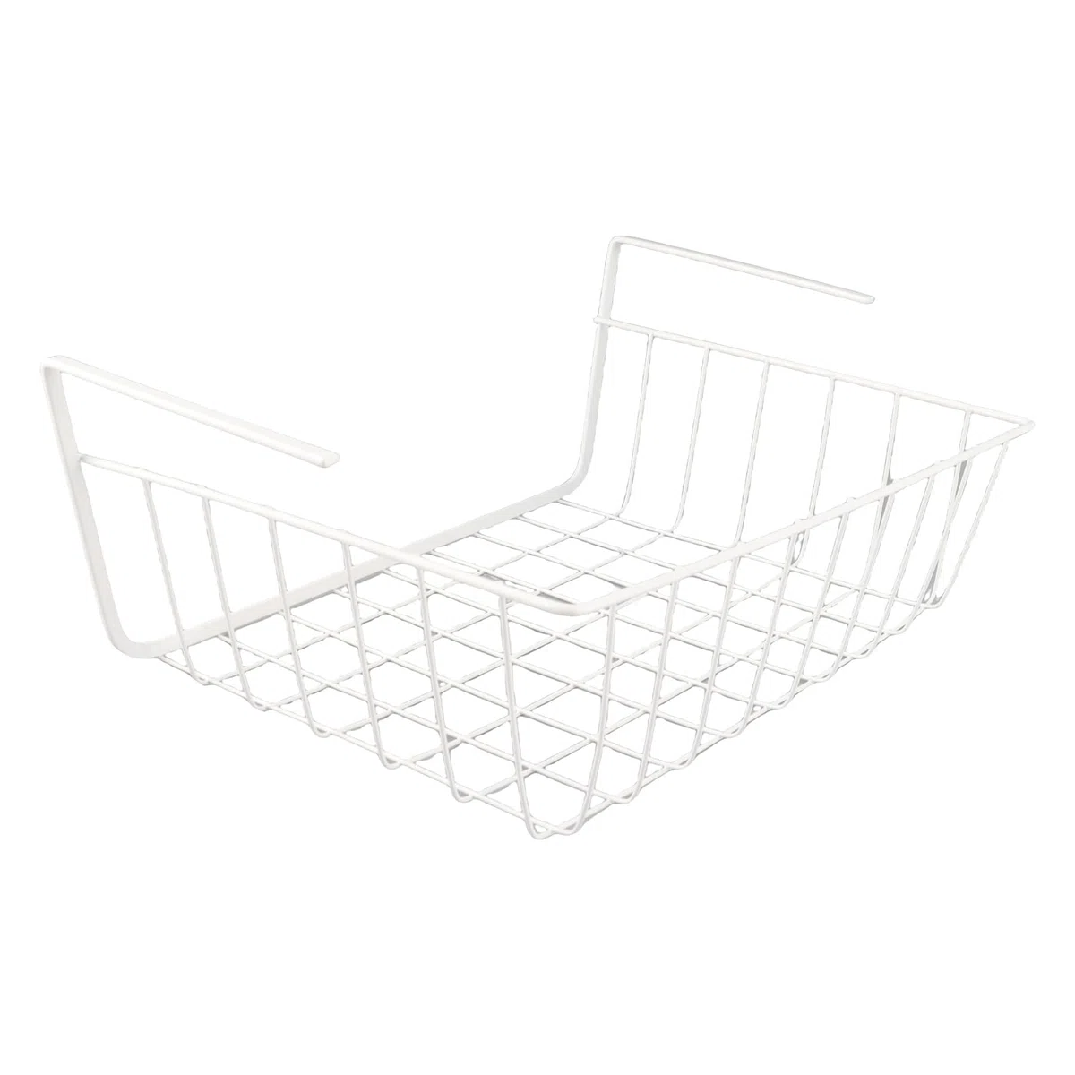 Cesta de Almacenamiento Debajo del Estante, Cesta de Alambre Totalmente de Metal con Espacio Espacioso, Diseño Colgante, Fácil Instalación, Fácil de Limpiar, para Cocina,