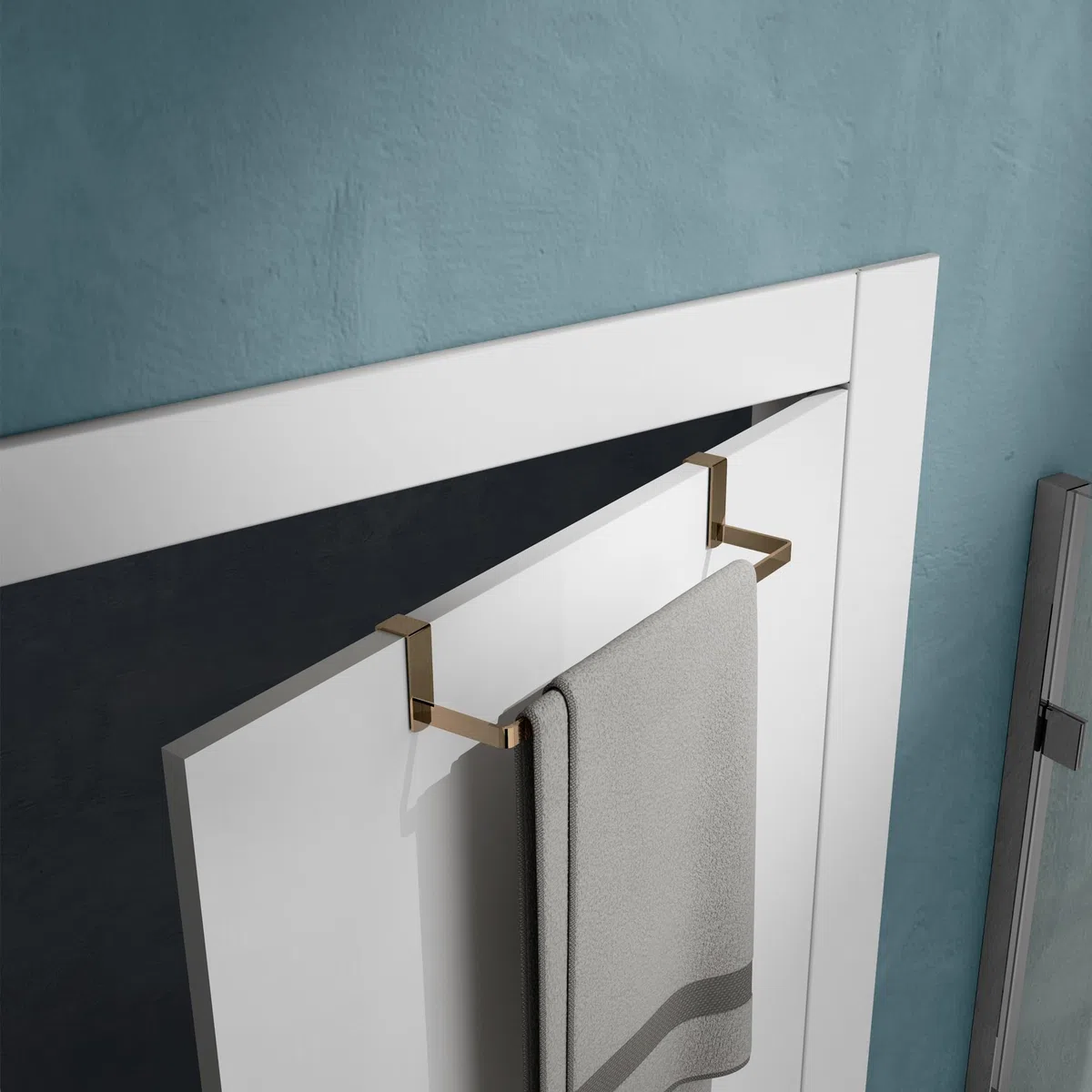 Gedy Tosca Toallero baño, Toallero sin Taladro para Colgar, Acero Inoxidable, Cromo, 37 x 8,5 x 6,5 cm