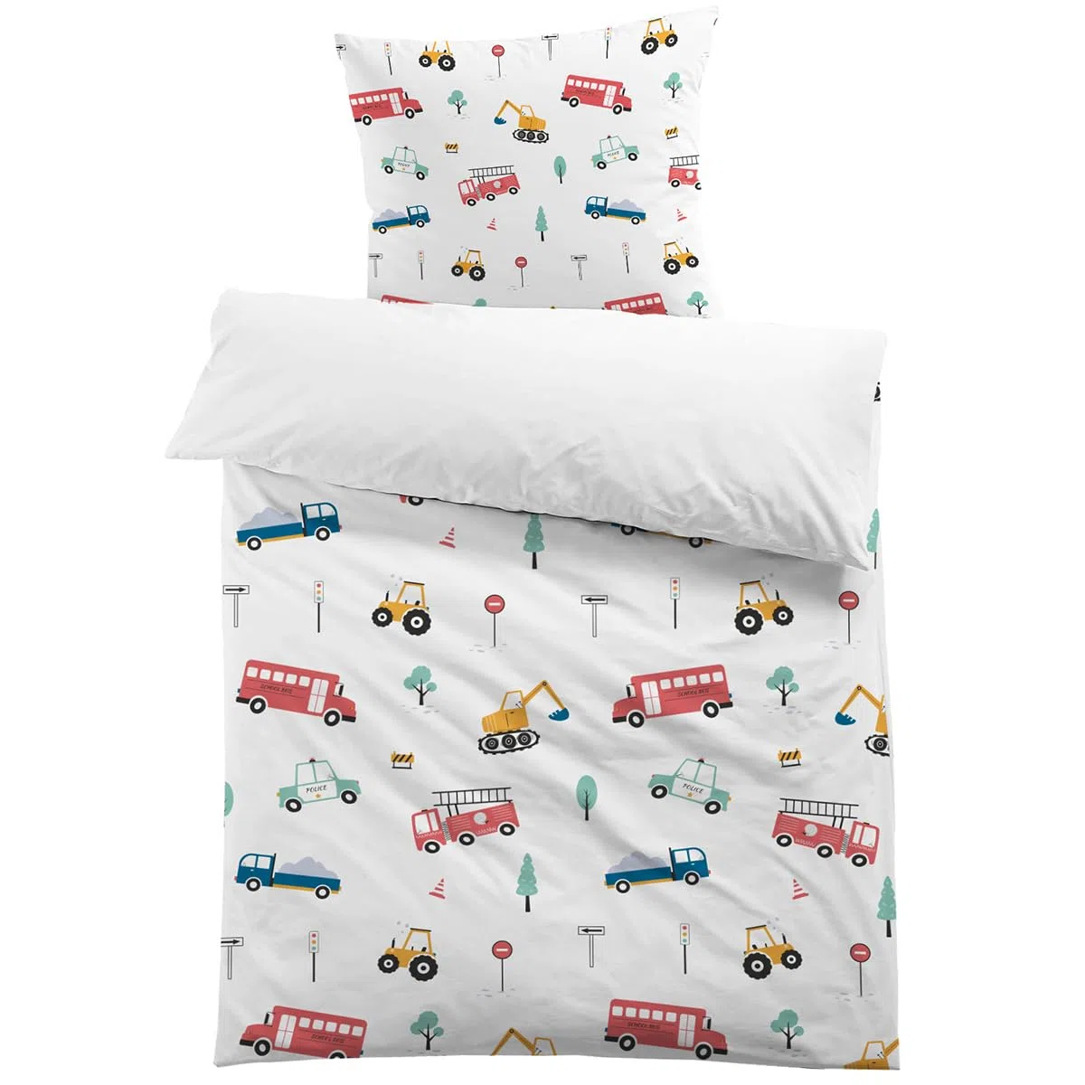 MUSOLEI - Funda nórdica para coche, 140 x 200 cm, para niños, microfibra, 1 persona, 3D, estampado con funda de almohada de 65 x 65 cm, regalo de fiesta de cumpleaños (coche03)