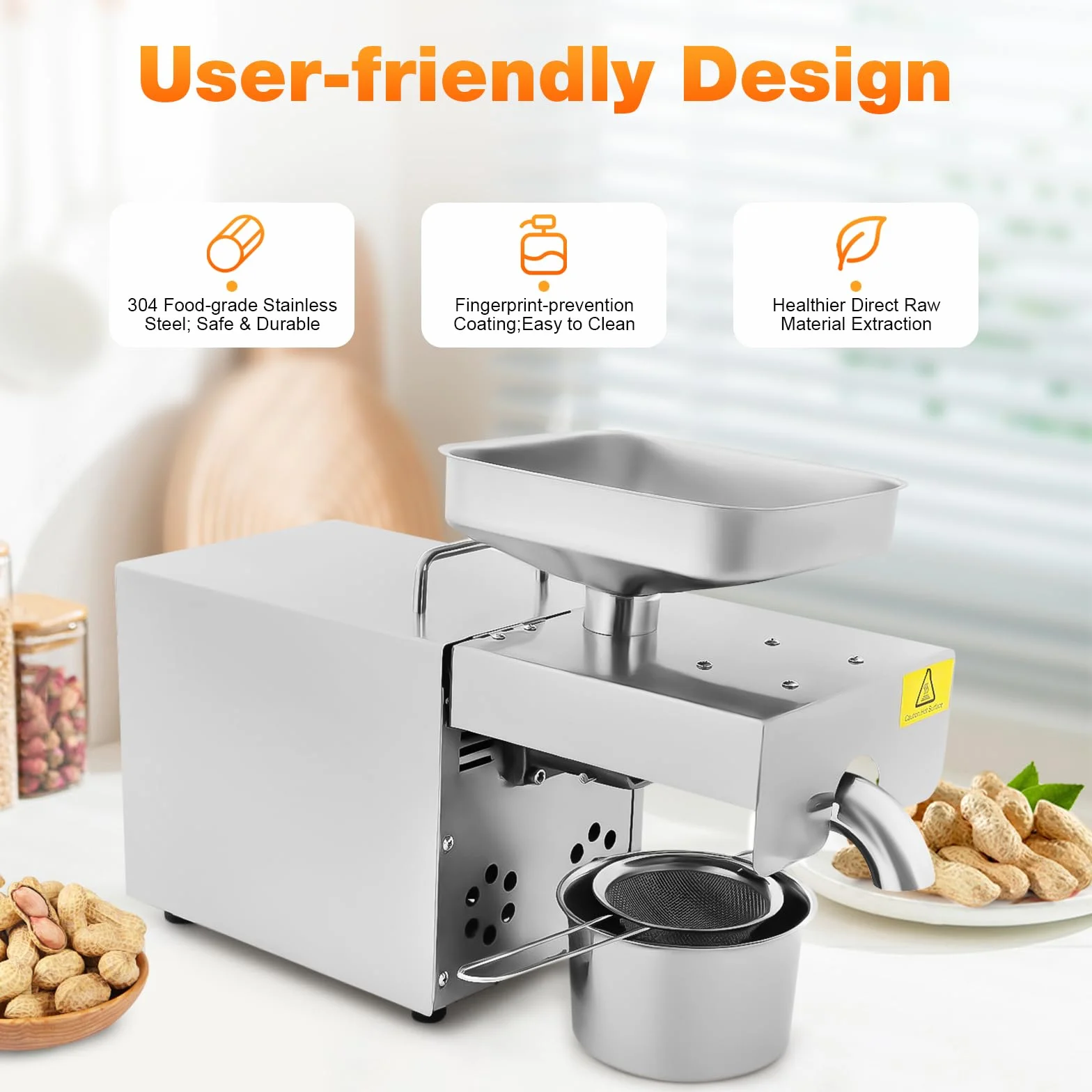 Prensa de aceite, prensa de fruta, extractor de aceite automático, calidad comercial, equipo de aceite orgánico para el hogar, para exprimir cacahuetes, semillas sésamo, colza, nueces, aceitunas, etc
