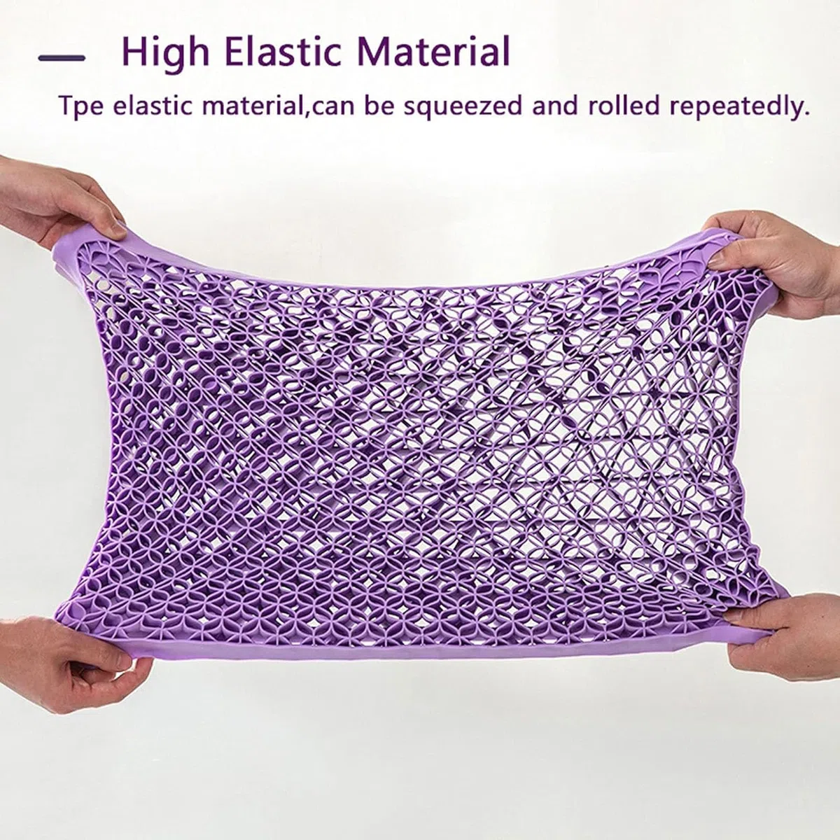Almohada ortopédica para el cuello, espuma viscoelástica transpirable con rejilla de panal, diseño ergonómico de masaje para aliviar el dolor y apoyo cervical, alta elasticidad y comodidad