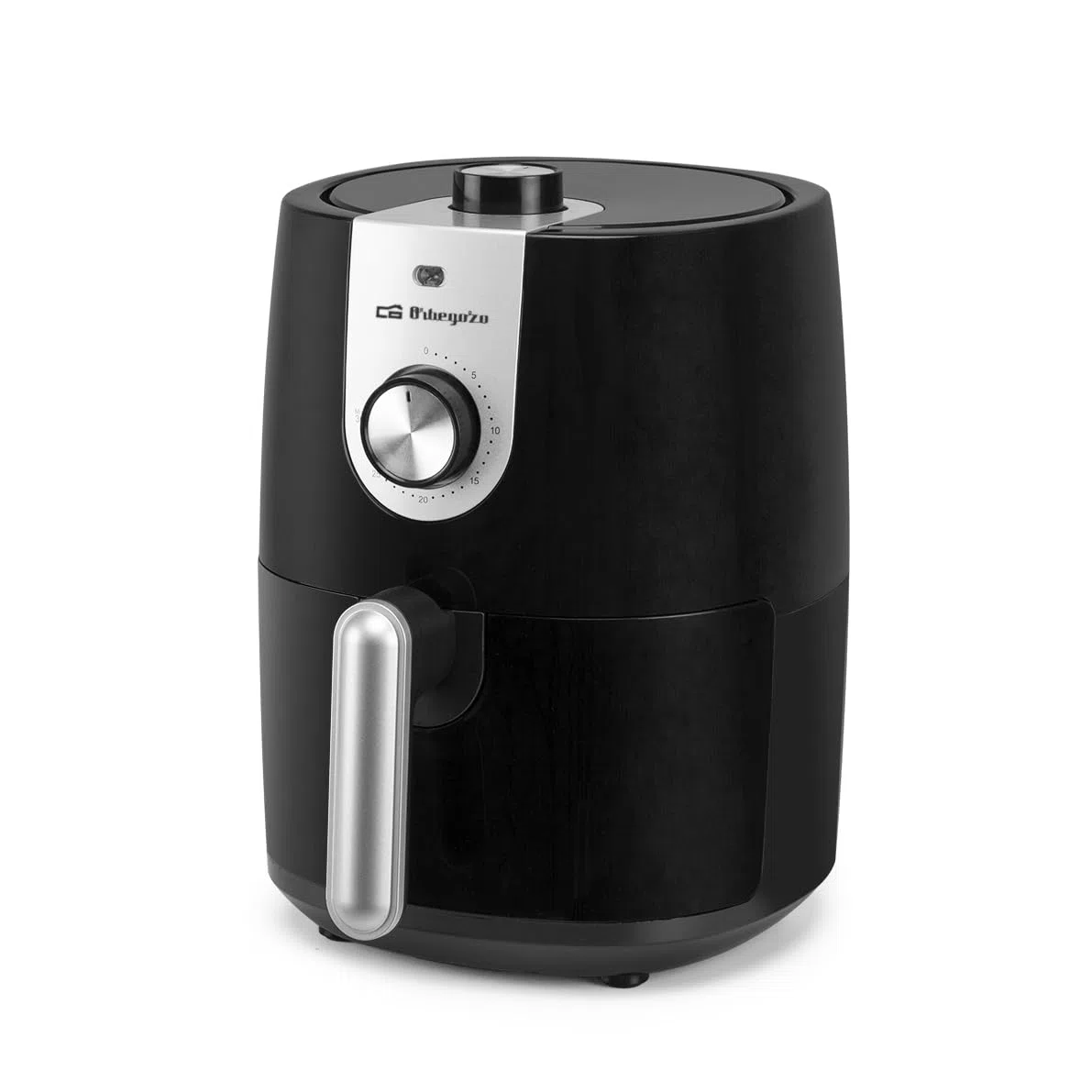 Orbegozo FDR 27, Freidora de aire, 2,5 litros, termostato ajustable, temporizador, cubeta extraíble con recubrimiento antiadherente apta para lavavajillas, 1200 W