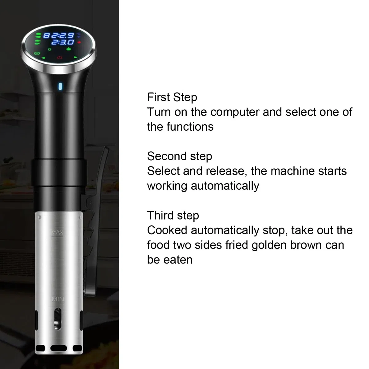 Kit de Cocina de Inmersión, Cocina Al Vacío Profesional de 1100 W, Control Preciso de Temperatura y Tiempo, Pantalla Digital, Calentamiento Rápido (Enchufe europeo 220V)