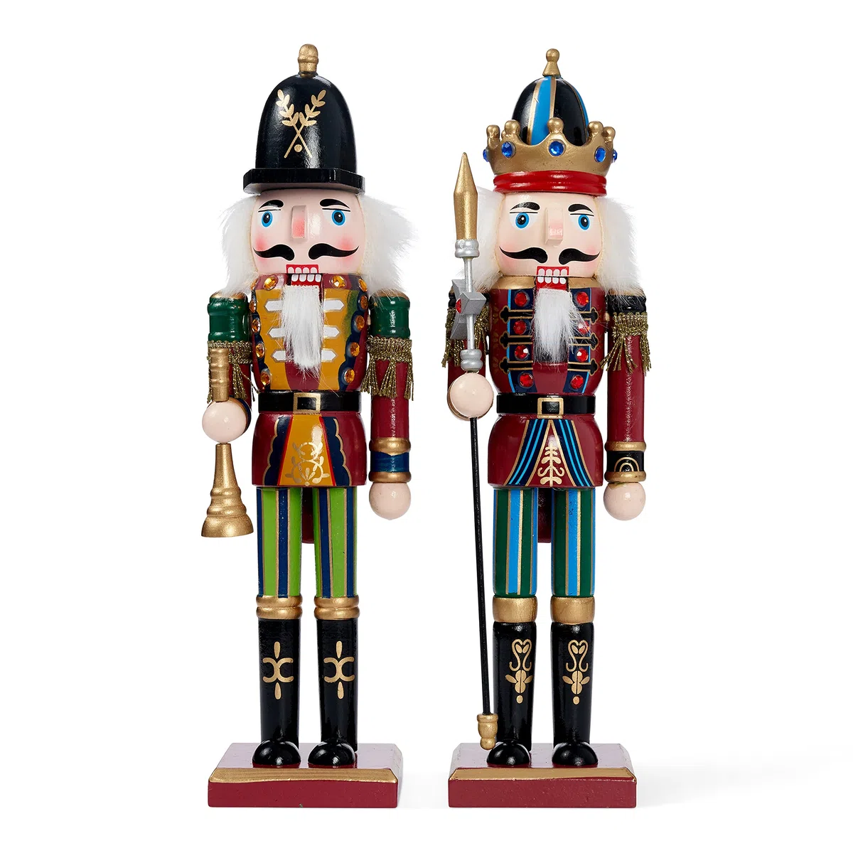 The TWIDDLERS 2 Figuras Grandes de Madera de Cascanueces de Navidad, 30 cm, decoración clásica de Navidad
