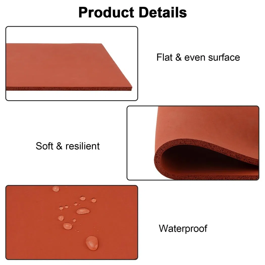 Almohadilla de silicona para prensa de calor de 38 x 38 cm, almohadilla de silicona más gruesa de 0.3 pulgadas para máquina de prensa de calor, almohadilla de repuesto plana de prensa de