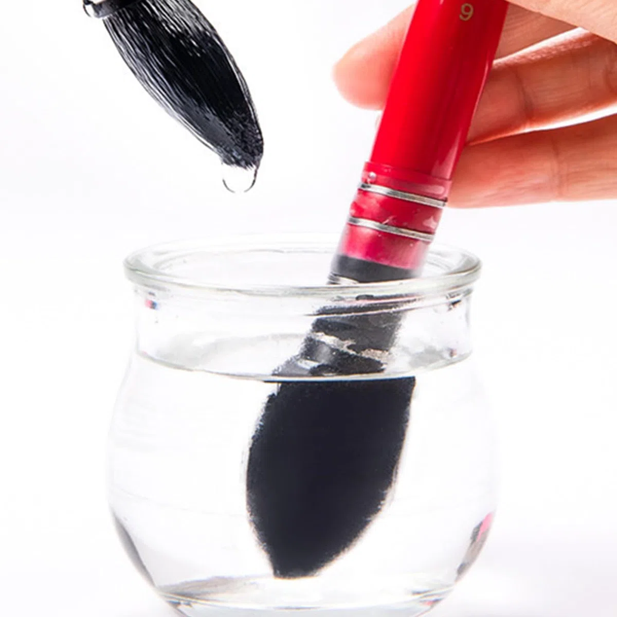 Pincel de acuarela con mango de madera, cerdas de nailon, pintura de detalles finos para pintura acrílica gouache al óleo, pintura facial, juego de pintura profesional