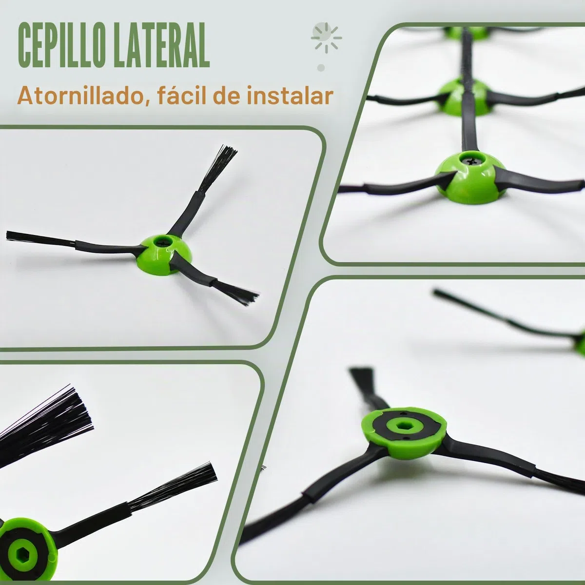 Kit de piezas de repuesto y accesorios para aspiradora robótica iRobot Roomba J5+ J6+ J7+ J8+ J9+ J Plus Serie, 1 rueda delantera, 1 cepillo de goma, 5 filtros HEPA, 6 cepillos laterales, 2 bolsas de
