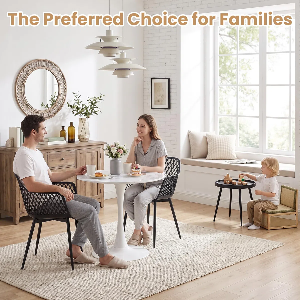 Mesa de restaurante con 2 sillas, pequeña mesa de comedor con 2 sillas | Juego de mesa y sillas para comedor, 2 sillones negros + 1 mesa de café + 1 mesa de mármol - 80 cm