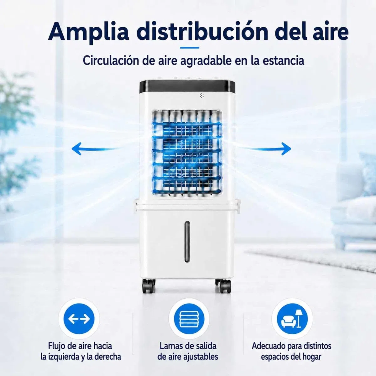 Aire Acondicionado PortáTil Sin Tubo Exterior Con HumidificacióN 36–45 DB DepóSito De Agua ExtraíBle De MáS De 10 L 3 Velocidades Con Temporizador De 2–8 H Para Los DíAs Calurosos