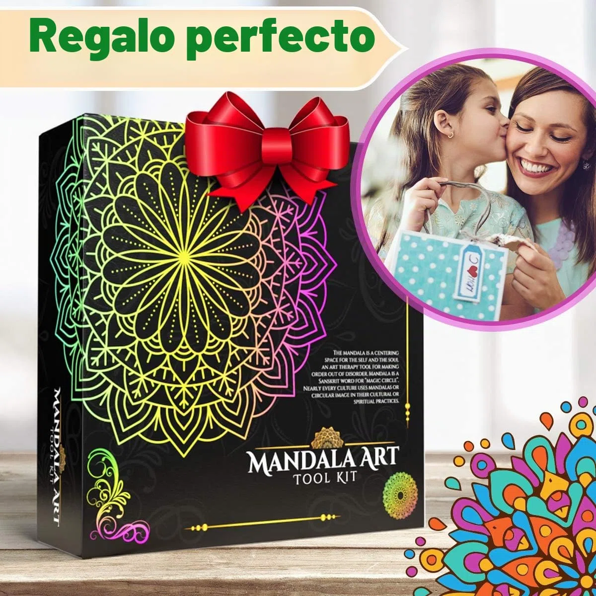 Kit Herramientas Puntillismo Mandala (Dotting Tools), Set para Pintar Piedras con Plantillas, Punzones y Pinceles. Estuche para Manualidades, Nail Art, Cerámica, Adultos y Niños, Idea de Regalo