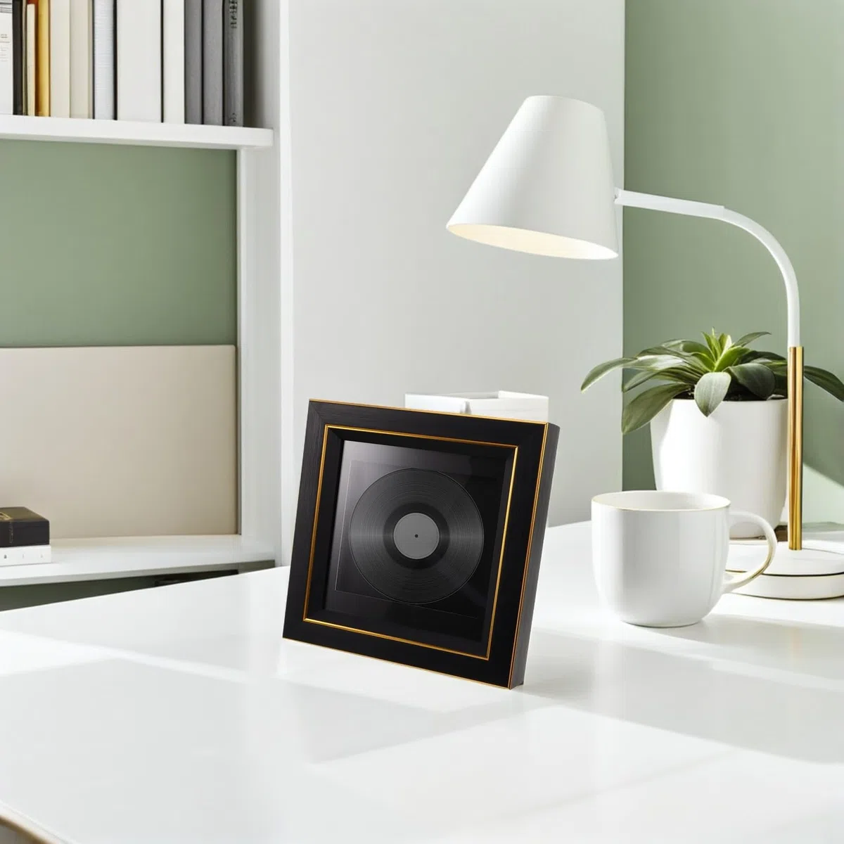 Beavorty Marco de Exhibición para CD Individual, Soporte para Pared y Mesa, Marco Transparente para Álbum de Música, Compatible Discos de Vinilo y Carátulas, Decoración para Hogar