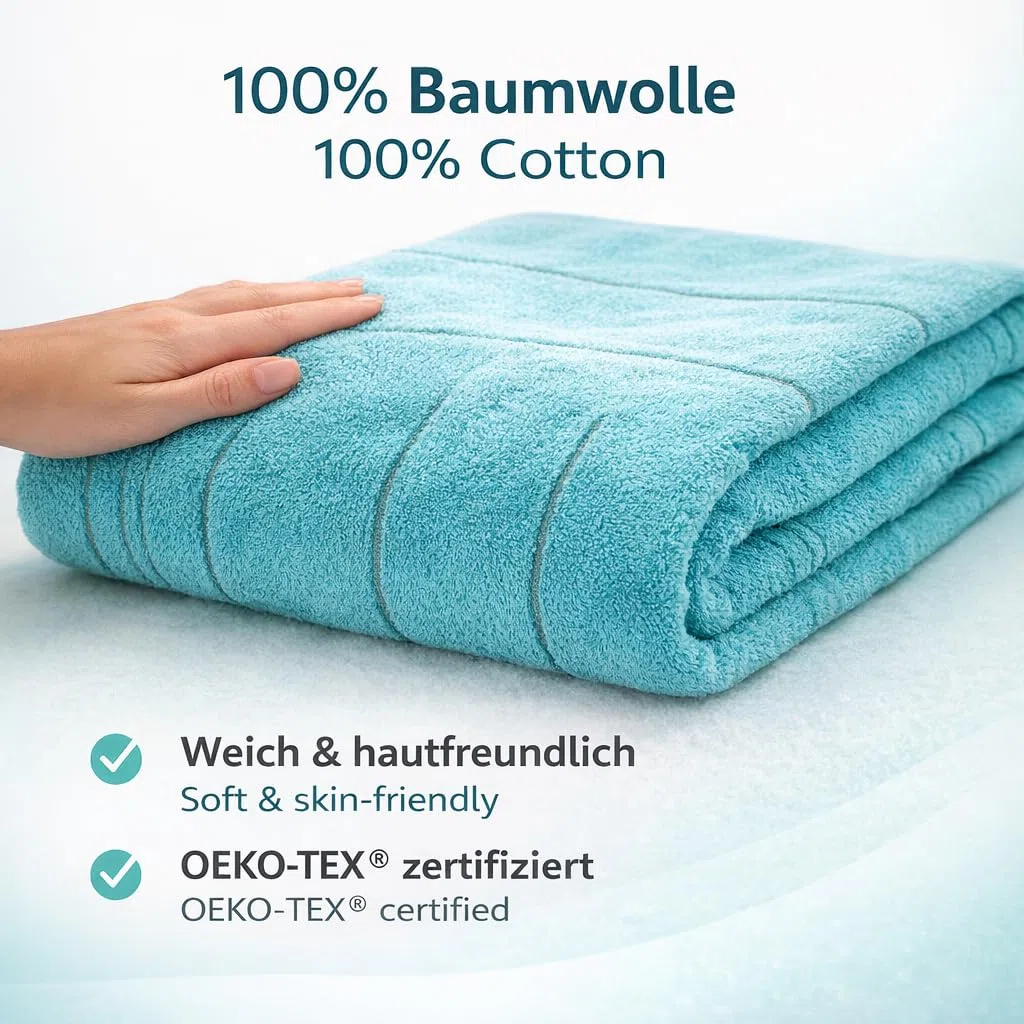 Betz Lines XXL Toalla de baño - Toalla de Playa Grande - Toalla de Sauna de algodón 100% - Toalla de Tumbona - 90x180 cm - Turquesa