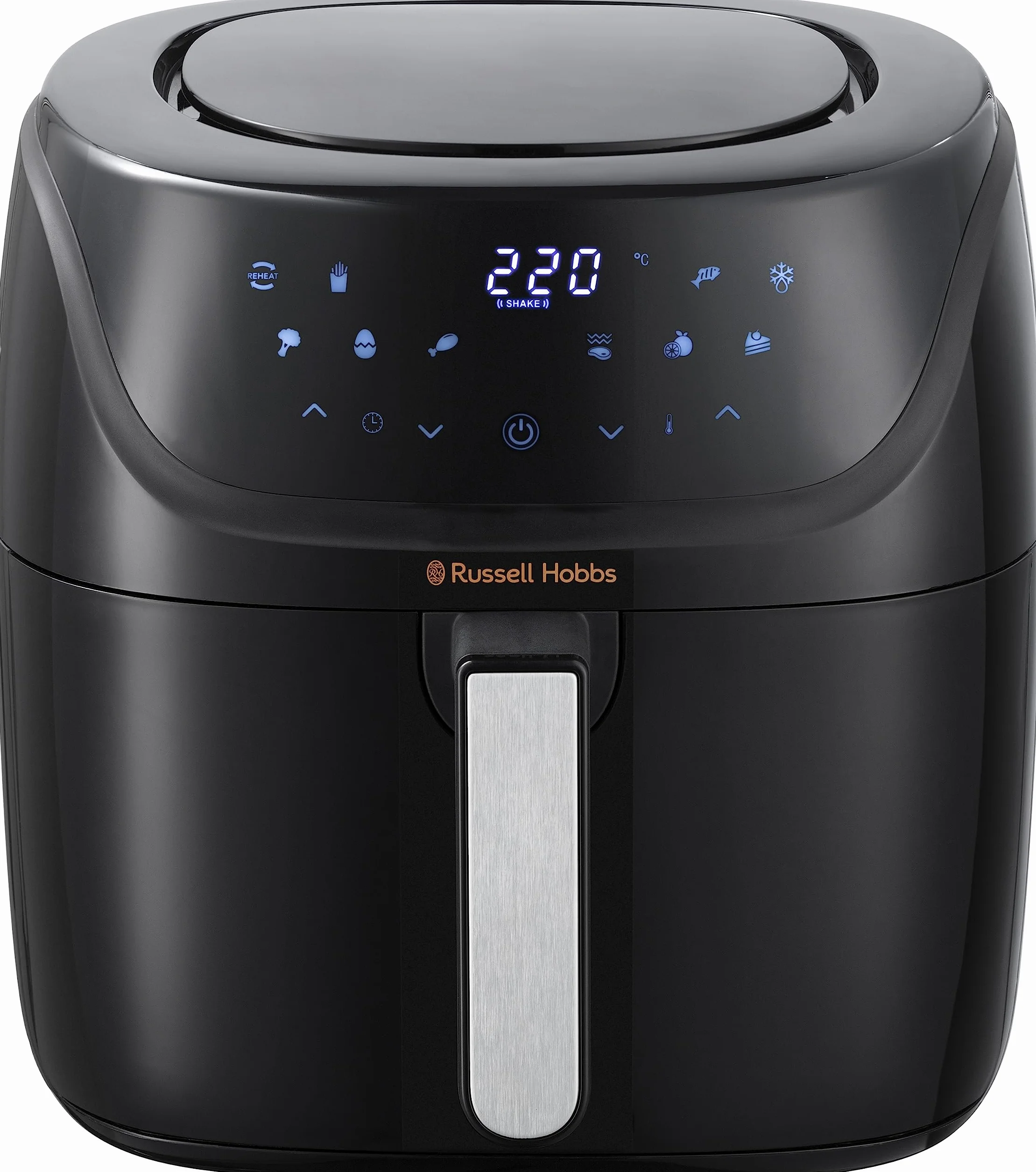 Russell Hobbs Freidora de Aire sin Aceite 8 litros, air fryer XXL, 10 programas, pantalla LED táctil, diseño compacto y capacidad máxima [Ahorra hasta un 47% en Energía] SatisFry 27170-56