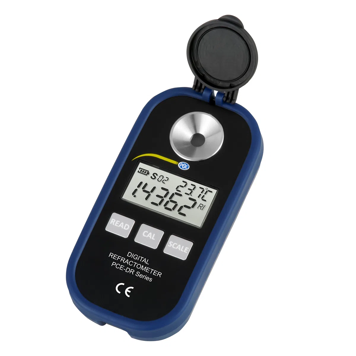 PCE Instruments PCE-DRB 2 Refractómetro digital portátil para medir contenido de azúcar / Rango de medición: 0...90 % Brix