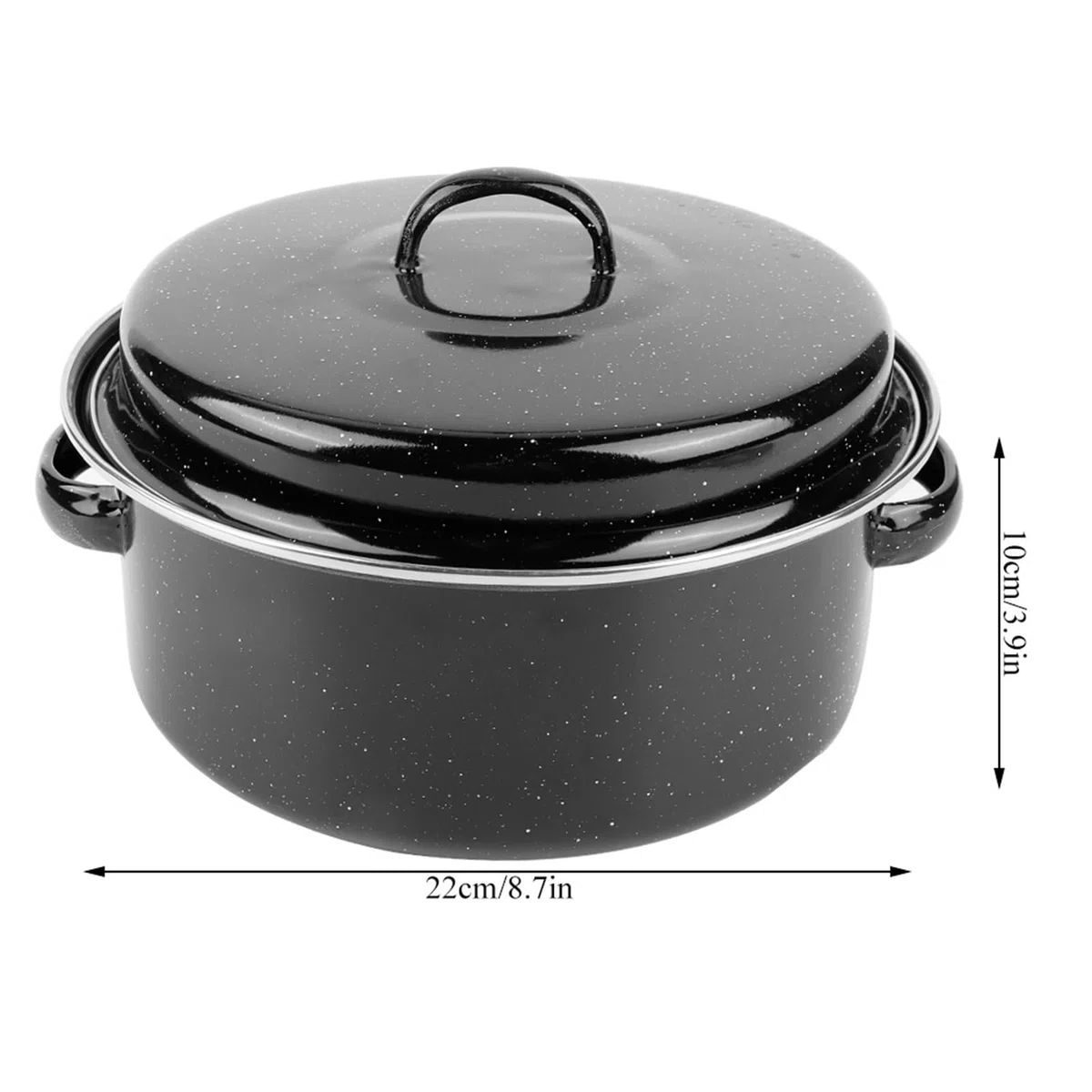 Olla de barbacoa portátil, olla para parrilla de carne y batata con tapa para uso doméstico, cocina de encimera redonda, máquina de cocina