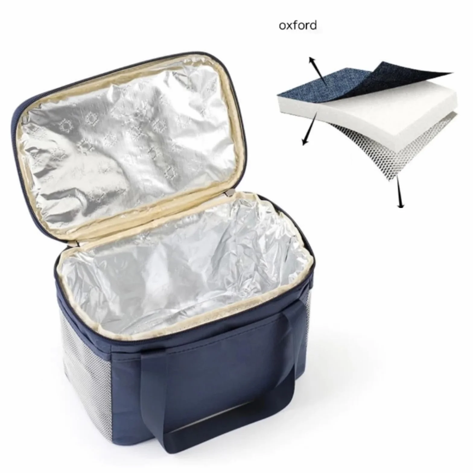 Bolsa de almuerzo portátil, caja térmica for alimentos, refrigerador oficina impermeable, aislada, 2 uds