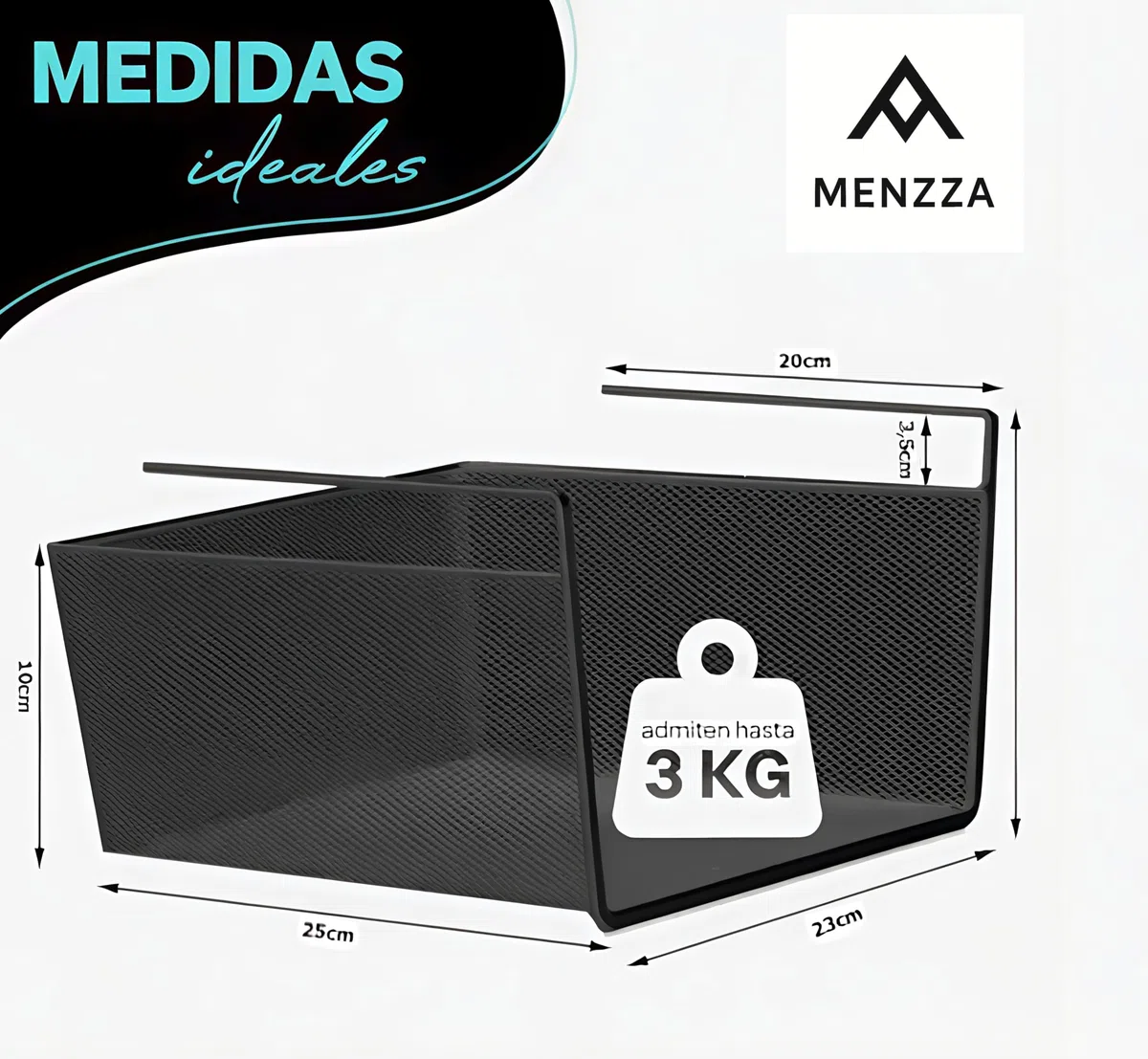 Pack 2 unidades Cestas organizadoras de Almacenaje para Cocina - Estante Organizador De Cocina Colgante de malla de alambre - Cestas de Cocina - Accesorios de cocina (negro)