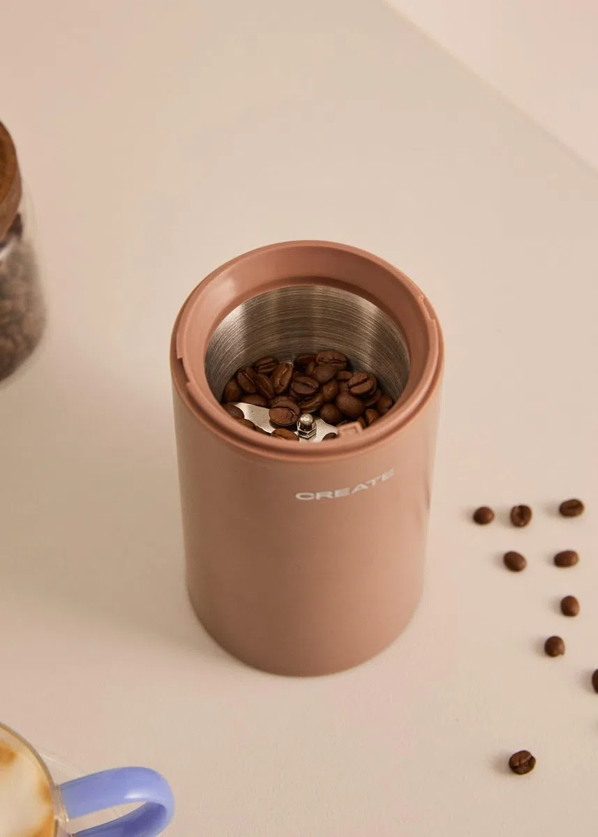 CREATE/COFFEE GRINDER STUDIO/Molinillo de café y alimentos de acero inoxidable moca/Capacidad 50g, compacto, fácil de usar, 180W