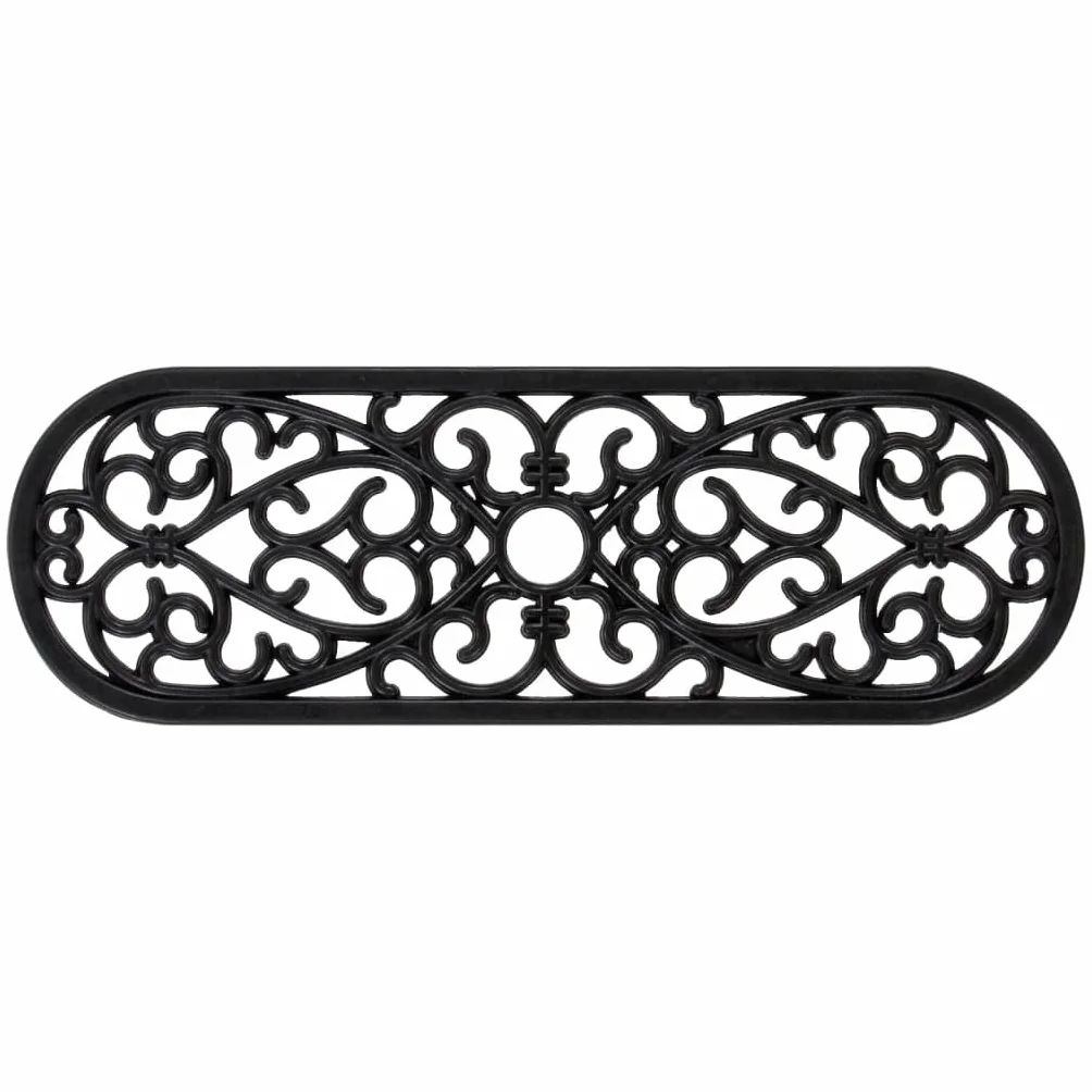 vidaXL Alfombrillas de Escalera de Goma 10 uds, Tapetes para Peldaño de Escalera, Alfombrillas Antideslizantes, Cubiertas de Escalones, Goma 25x75 cm