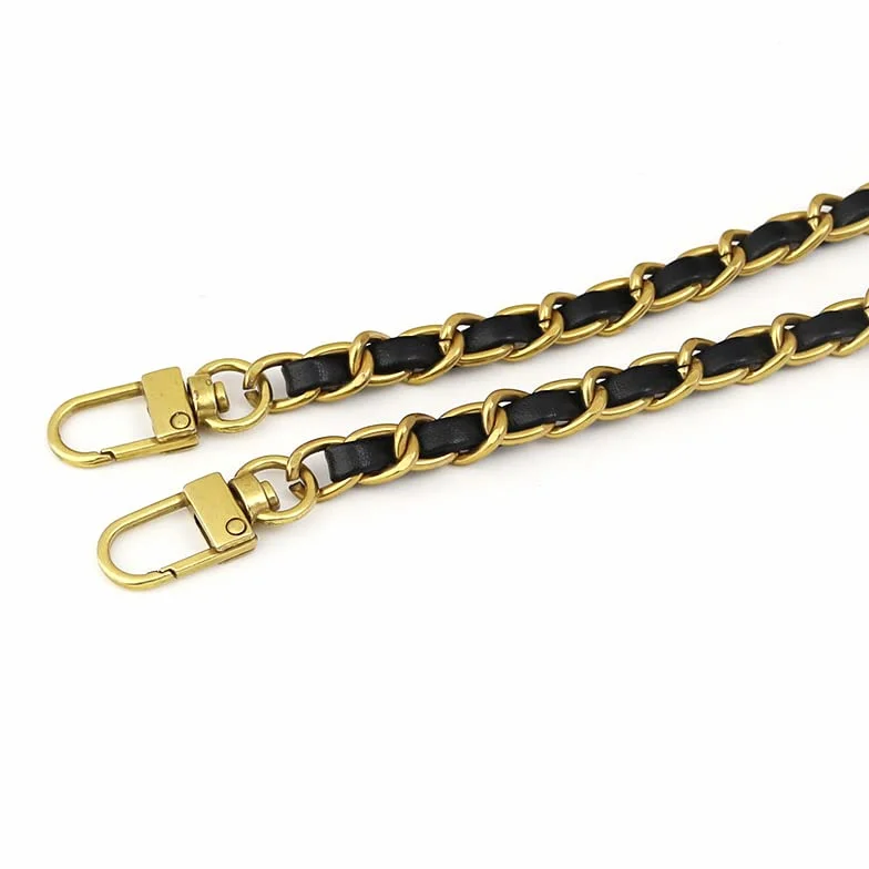 Cadena Para Bolso 5/10 Uds correa de hombro de cadena de Metal correa de bolso de hombro de cuero de PU desmontable cinturones de 120cm de largo for bolso Correa accesorios for bolso Cadena Bolso(Num8