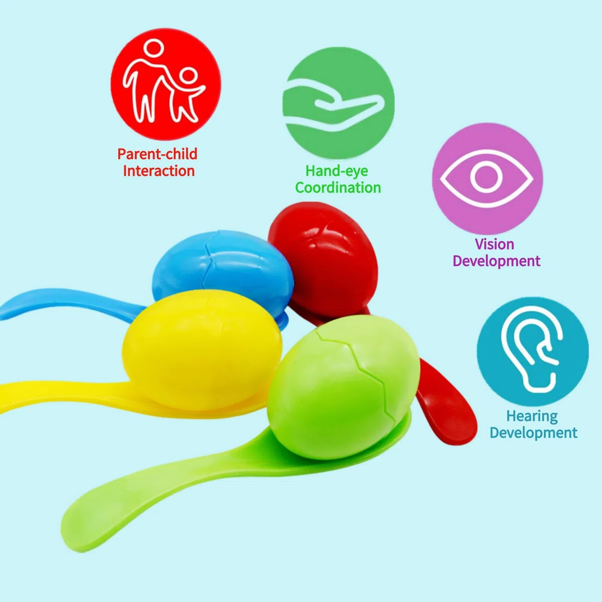 Chennyfun Sports Day Kit, 38 Piezas de Juegos para Exteriores y Jardín Deportivo para Niños, Incluye Sack Run, Lanzamiento Frijoles, 3 Patas y Huevos y Cucharas Juegos Familiares para Adultos y Niños