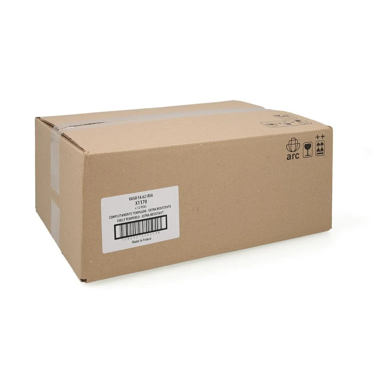 No name Iria Caja 12 Vasos Altos Vidrio 62cl Sodo Apto Microondas Apto Frigorífico Ecológico