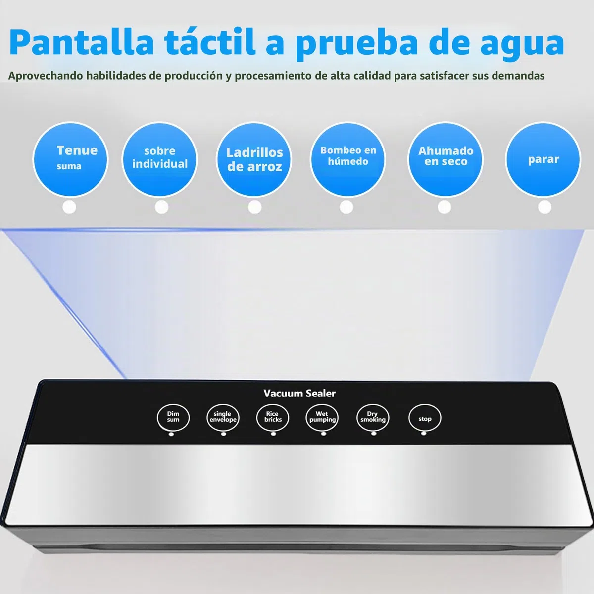 Envasadora al vacío, 6 en 1 con 50 bolsas de vacío, dispositivo de envasado al vacío para alimentos, alimentos 8 veces más frescos, dispositivo de envasado al vacío multifuncional para cocina y