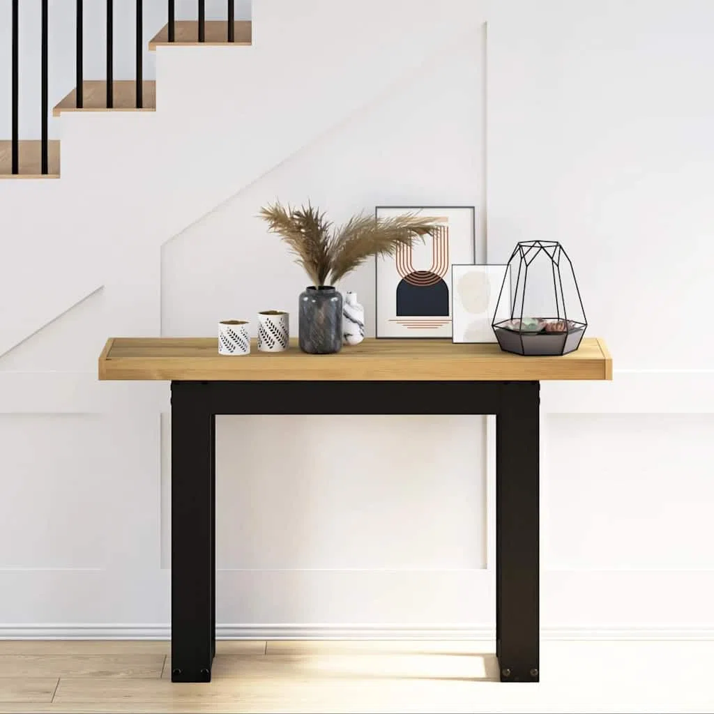 vidaXL Mesa Consola NOAIN Patas en U Madera Maciza Pino 120x30x75 cm, Mesa de recibidor, Mesa Consola de Pasillo, Soporte de Pasillo, Mesa de Pasillo