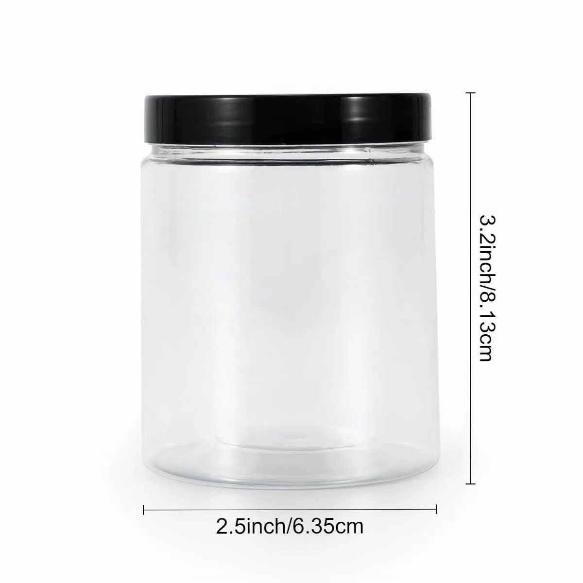 250ml Transparente Botes Cocina, 14 Piezas Bote de Plástico Transparente, Frascos de Plástico con Tapa para Cremas Corporales, Lociones, Slime, Cuentas, Joyas, Comida Seca