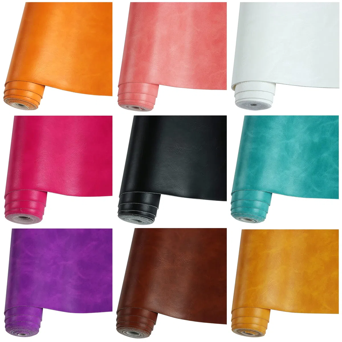 Rollo de piel sintética de color liso blanco de 30 cm x 135 cm, material para hacer manualidades, hacer manualidades, aretes de cuero, lazos, costura de bricolaje (blanco)