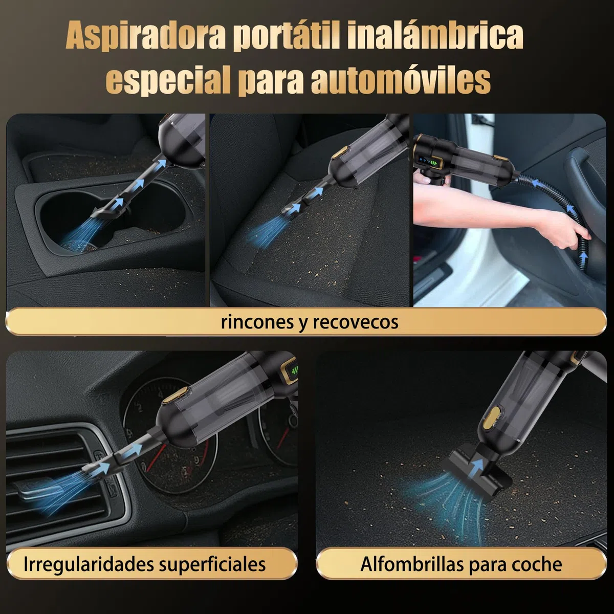 Aspirador de mão com bateria, Aspirador de Carro sem fio de 27000 PA, Mini Aspirador, recarregável, portátil, Leve e Forte, 220.000 RPM, soprador de pó elétrico para Carro