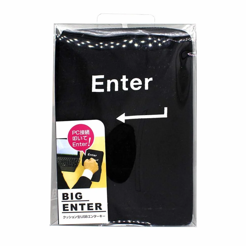 Big Enter Key Enter Button Throw Pillow Divertida Oficina Almohada para Dormir Computadora Portátil Escritorio de Regazo para Computadora Portátil Gadgets de Escritorio