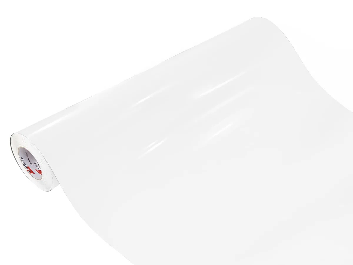 DecoMeister Vinilo Adhesivo Muebles Blanco Brillo Papel Decorativo Autoadhesivo Para Forrar Encimera Cocina Lámina Impermeable Para Exterior Puerta Pegatina Para Armario Mesa En Rollo 100 x 300 cm