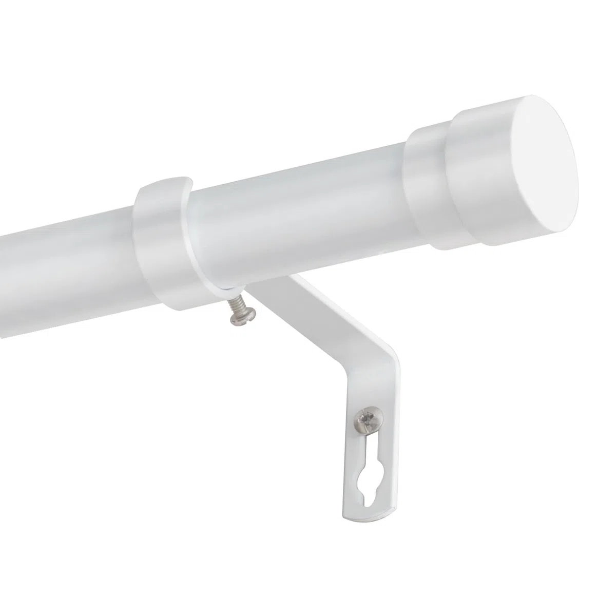 BellaHills Barra de Cortina Extensible 76-230cm,Hierro Fundido Blanco,Soporte con Cierre Ajustable Multisección,Instalación con Taladro,Soltero 25mm | Adaptable a Todo Tipo de Paredes