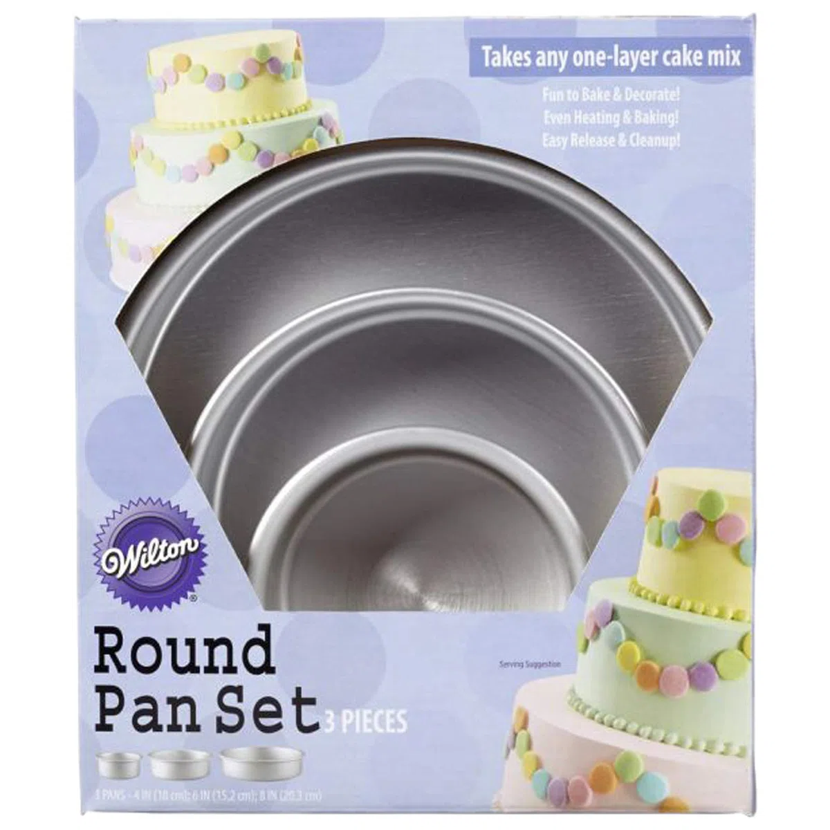 Wilton 2105-0472 Herramientas de Cocina, Aluminio, 4 x 2 in. (10.1 x 5.08 cm), 6 x 2 in. (15.2 x 5.08 cm) and 8 x 2 in. (20.3 x 5.08 cm)