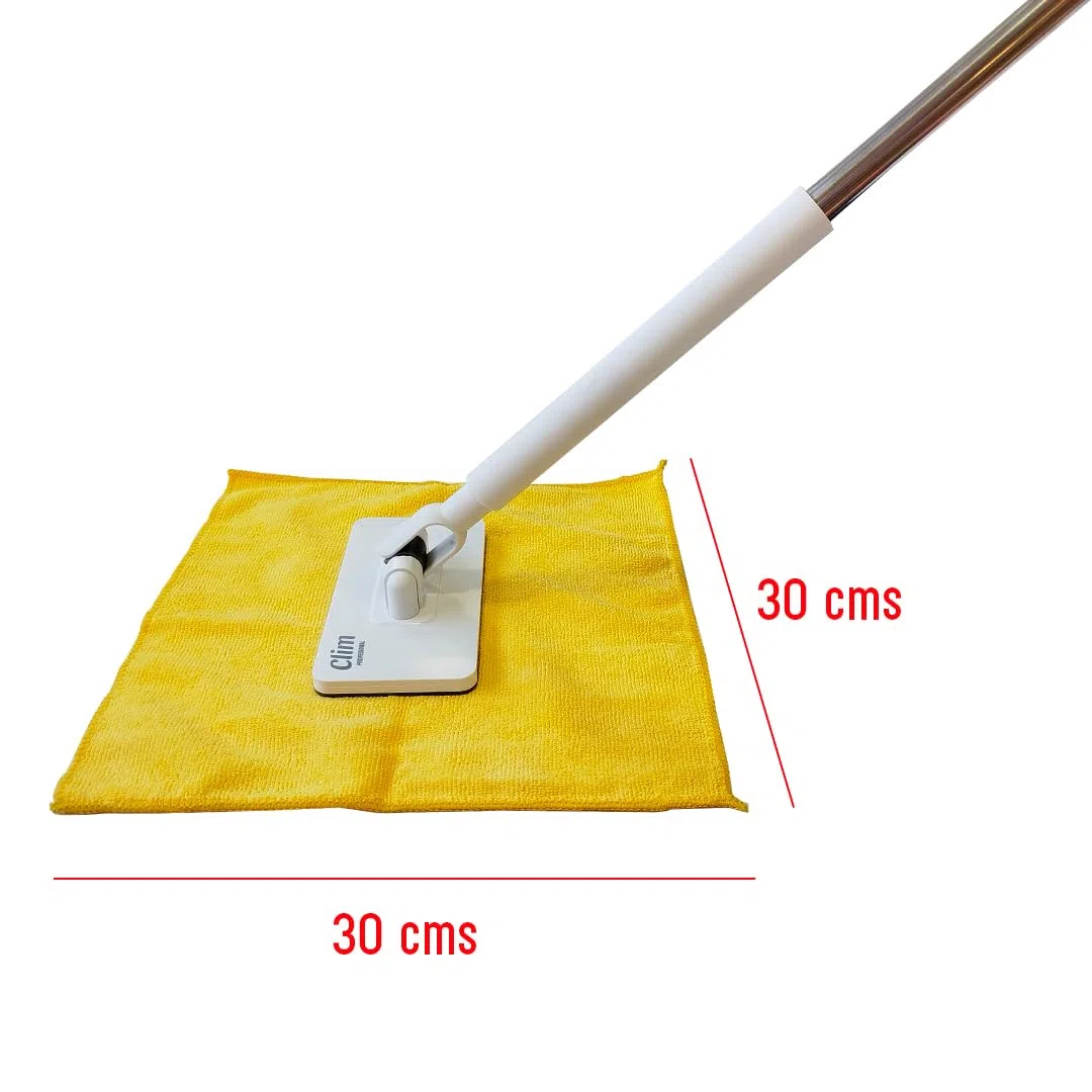 Clim Profesional Pack Mini Mopa con Clip y 8 Bayetas de Microfibra 100% Multicolores, Resistentes y Reutilizables