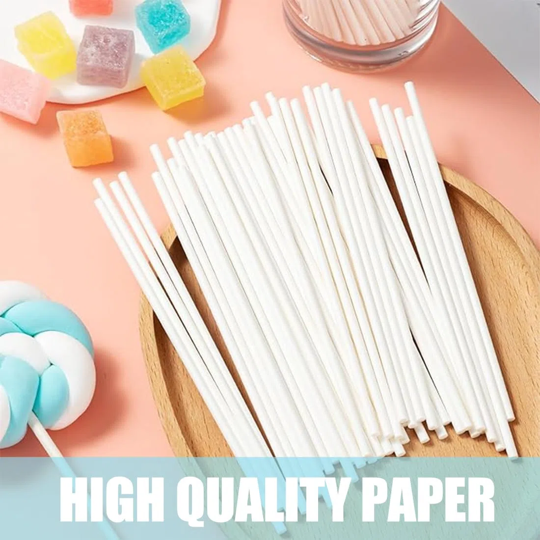 200 Piezas Palitos Para Piruletas Palos Para Cake Pops Divertidas Palos Para Piruletas Palillos De Papel Para Cake Pops Para Cumpleaños Bodas Baby Showers Fiestas Infantiles 100 * 3Mm