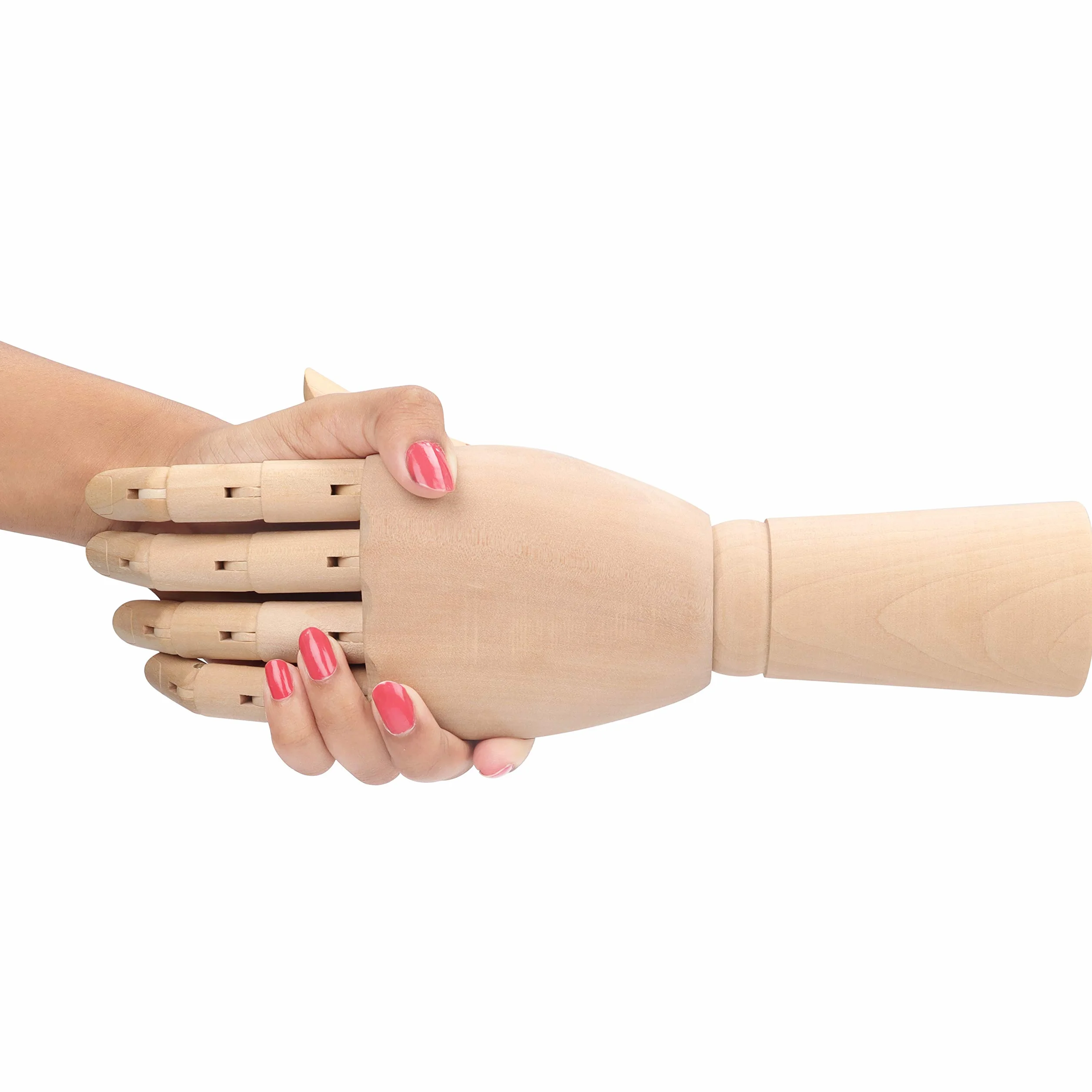 Hermosa Mano articulada de Madera Izquierda y Derecha (2 Piezas) – Longitud 30 cm – Mano maniquí articulado de Madera para Dibujo, bocetos y Pintura – Portajoyas