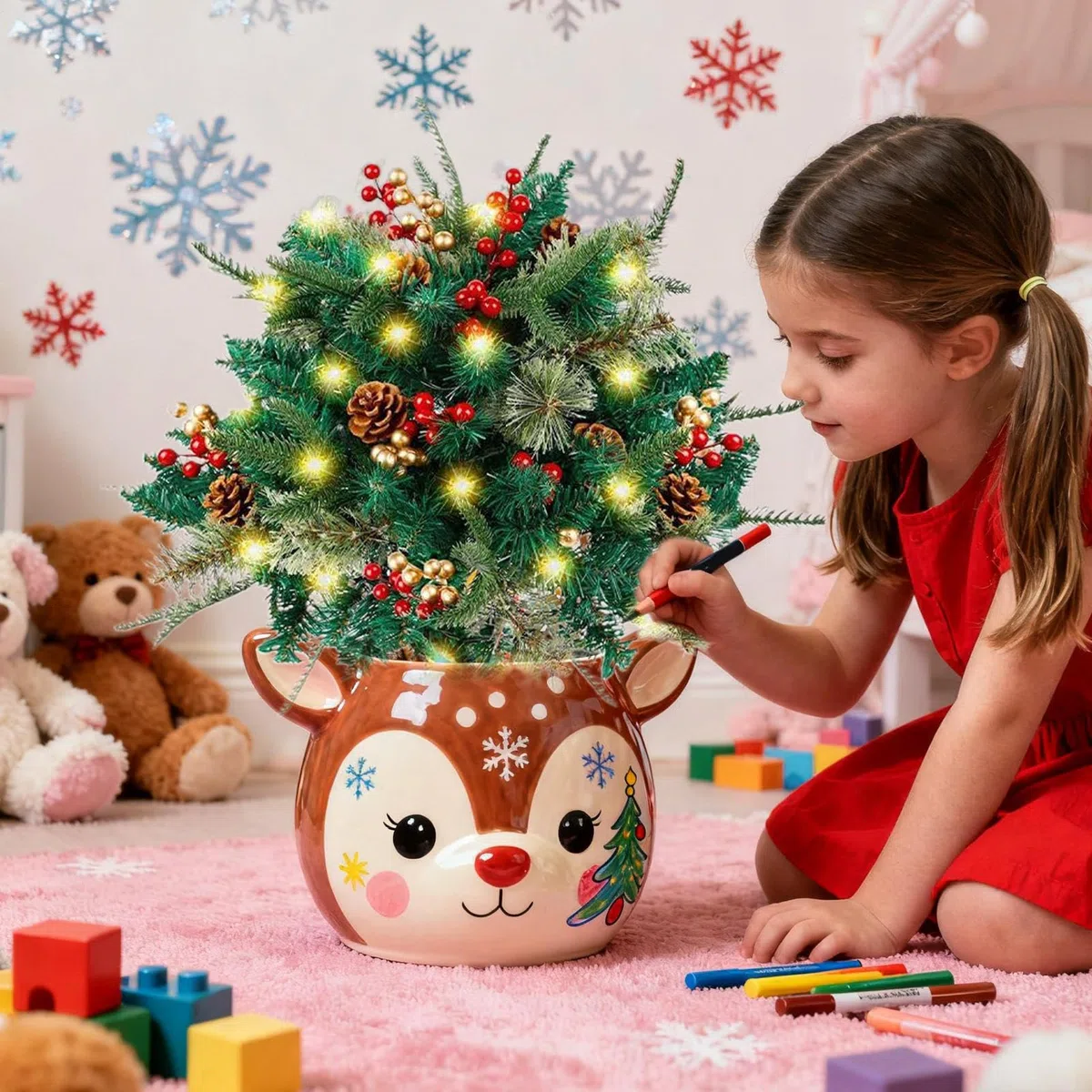 Relleno Para Maceta Navideño De Exterior Decoración Estacional Artificial | Decoración Para Árbol De Navidad Para Propietarios Y Decoradores Del Hogar Porche Entrada Umbral Patio Jardín