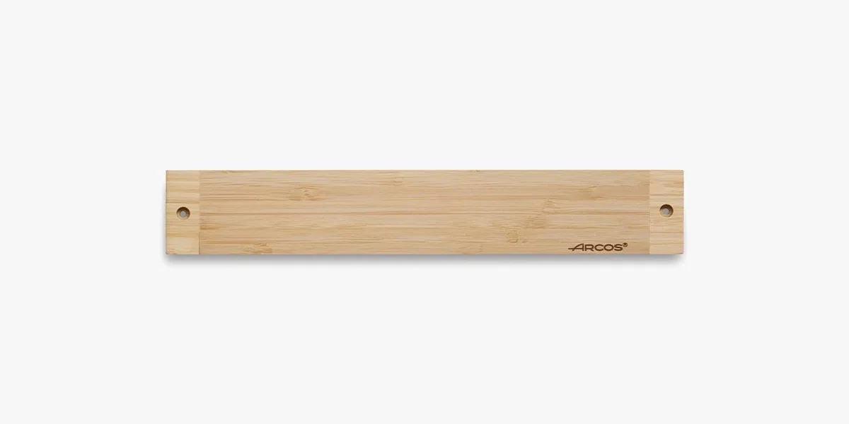 Arcos Soporte Magnético para Cuchillos de Bambú, Organizador de Cocina, 300 x 45 mm, Marrón, Almacenamiento Seguro y Elegante, Serie Bamboo