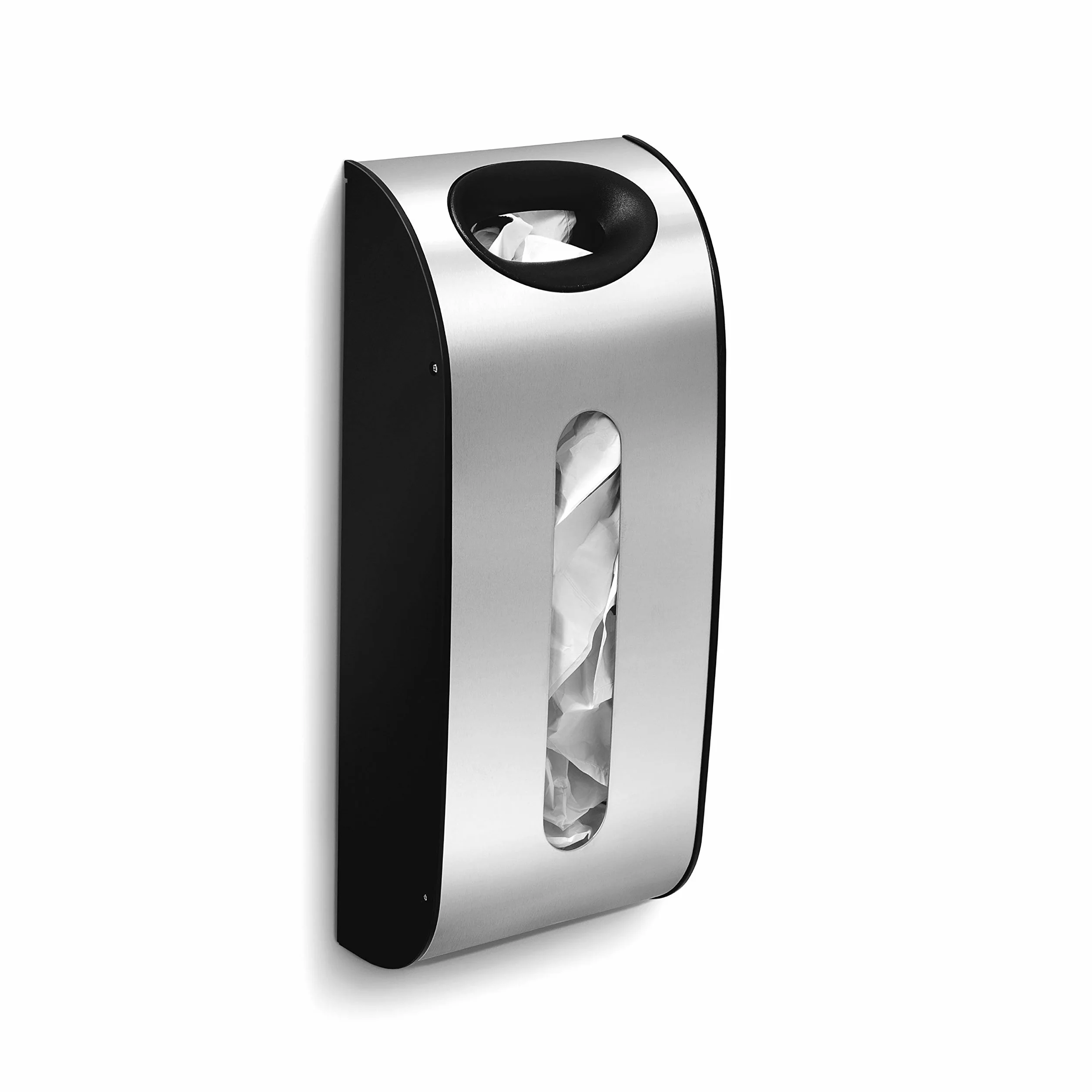 simplehuman KT1166 dispensador de bolsas de pared, acero inoxidable cepillado