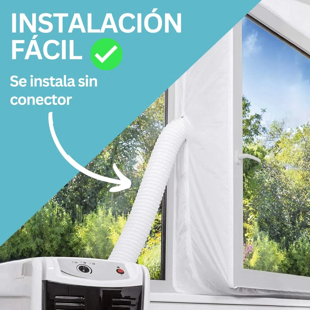 Home Melody Tubo de Escape 150 mm 1 m – PVC Flexible para Aire Acondicionado Portátil, Secadora, Campana Extractora, Extensión