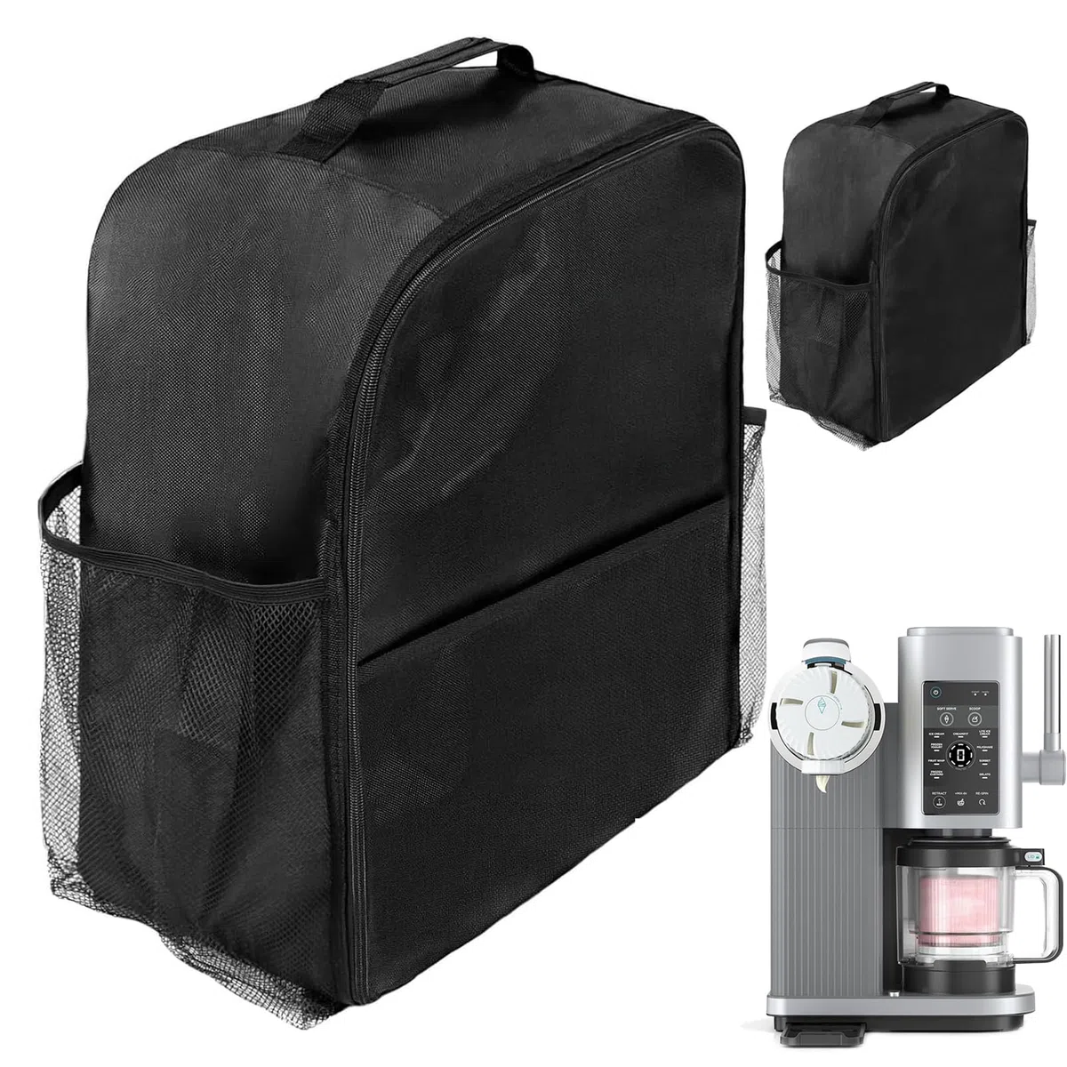 Bolsa de almacenamiento para máquina de hielo Ninja Creami Swirl NC701EU, funda protectora antipolvo ligera y plegable para accesorios Ninja Swirl