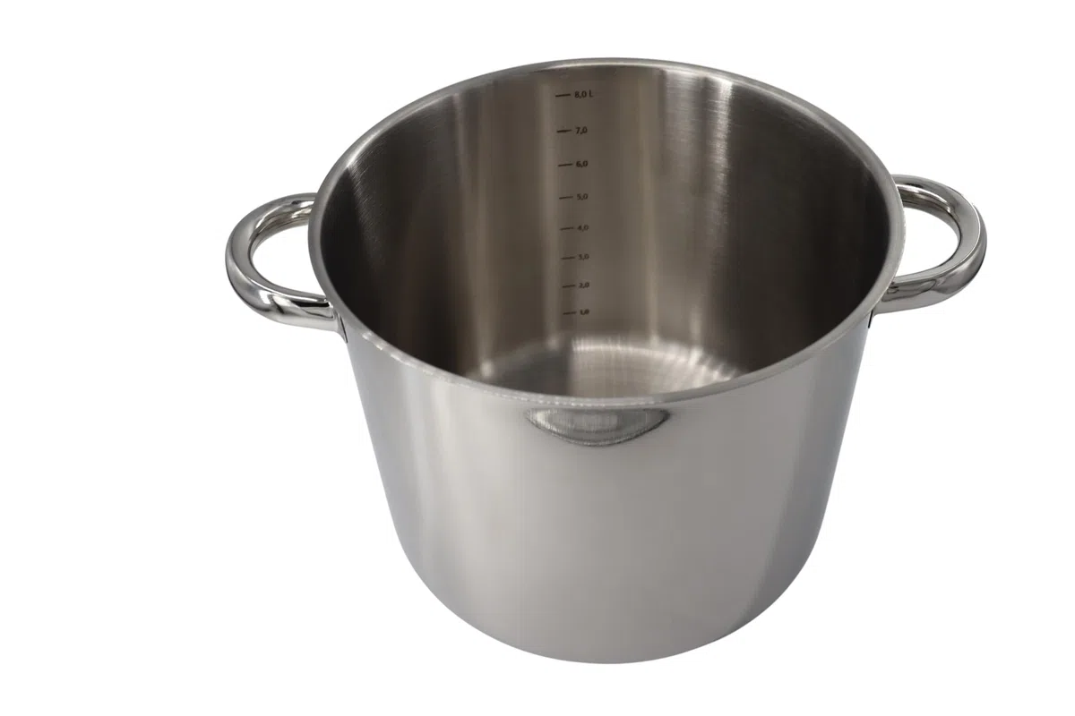 aro Olla Multiusos, con Tapa, Acero Inoxidable, Ø 24 cm, Plata, 9 L